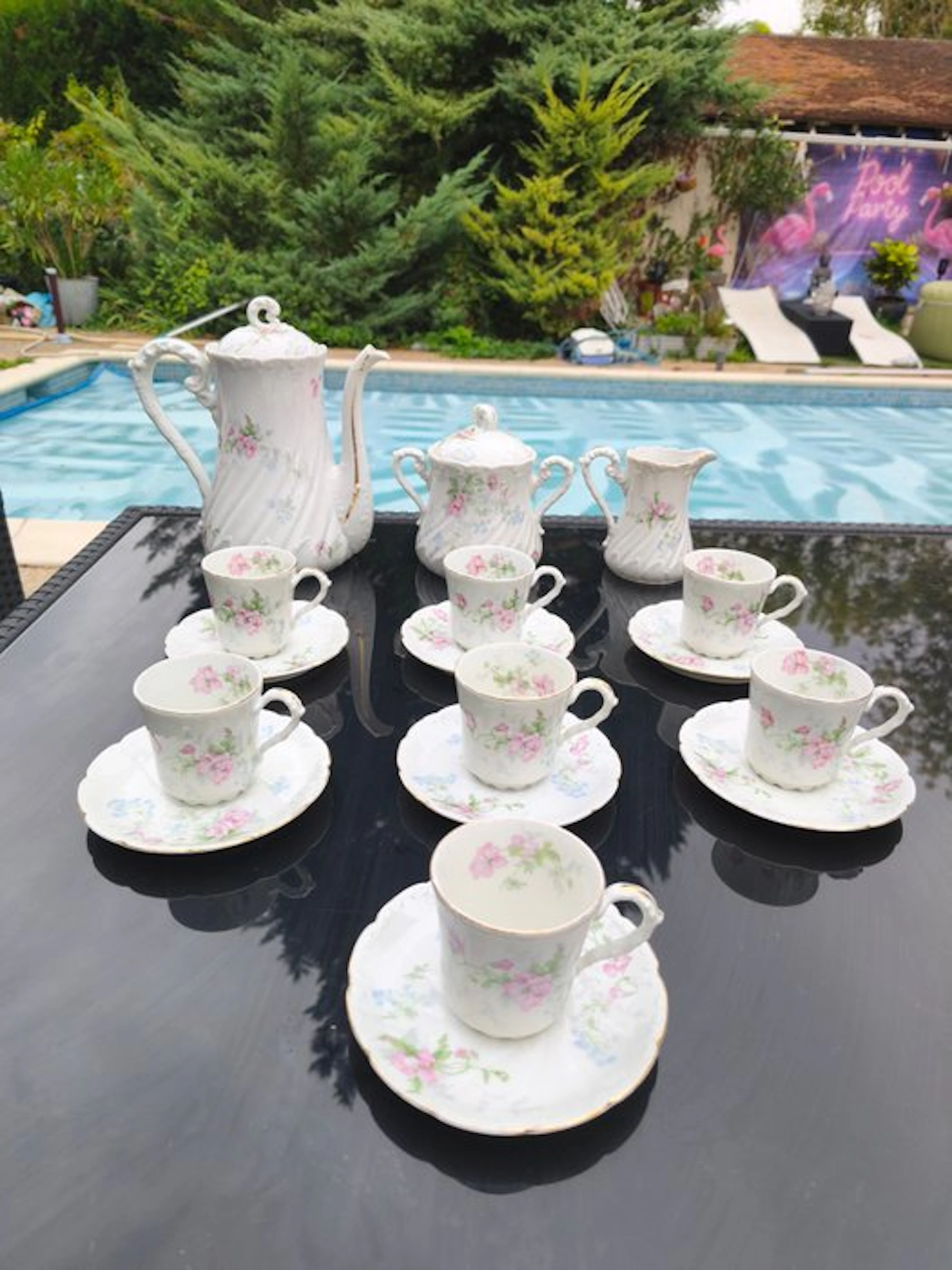 William Guérin & Co Limoges - Coffee set (10) - Porcelain