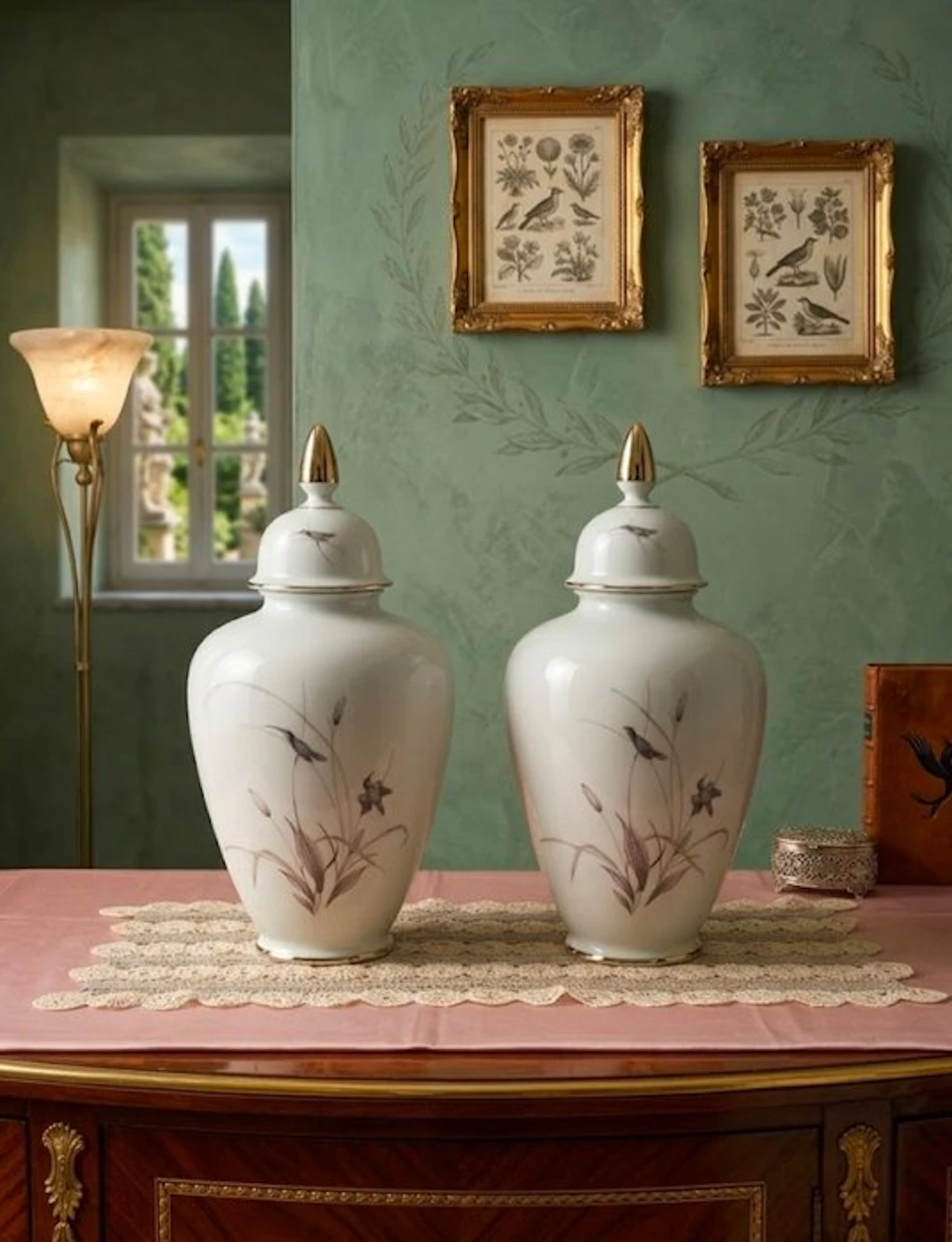 Alka Kunst - Knossek - Lidded vase (2) - number 7...