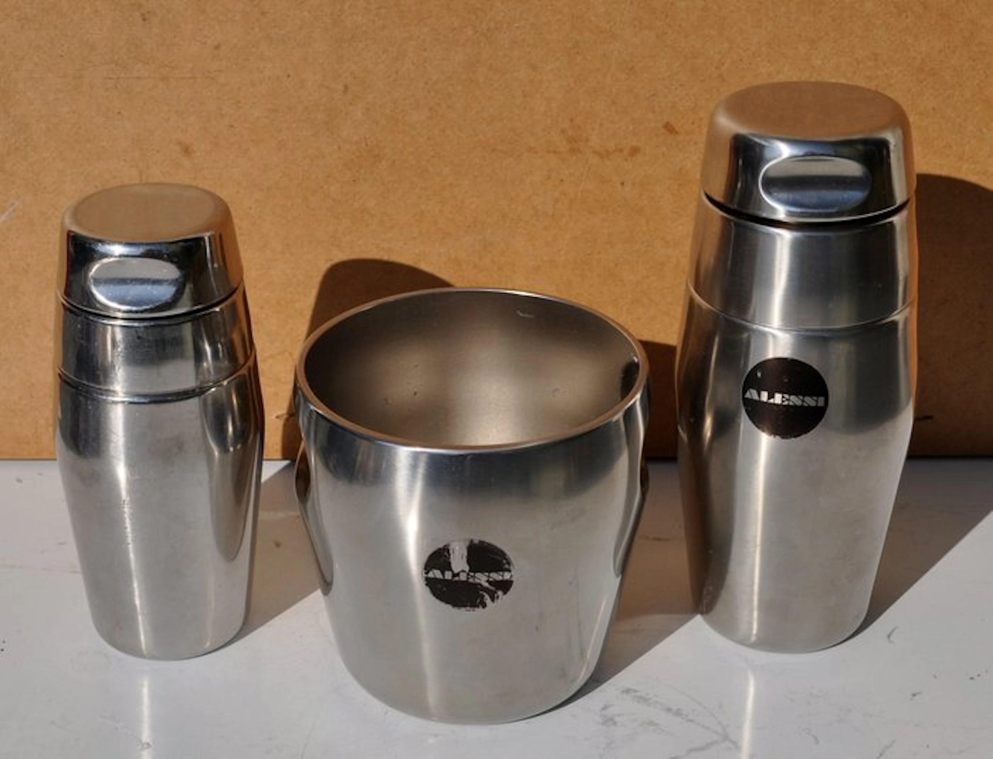 Alessi - Luigi Massoni & Carlo Mazzeri - Ice bucket (3) - Steel - Bar set