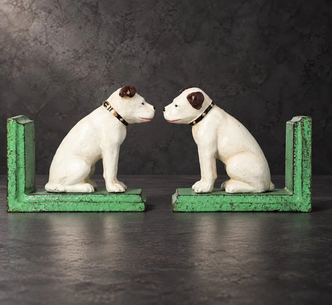 Bookends - Iron - Bookend with dogs