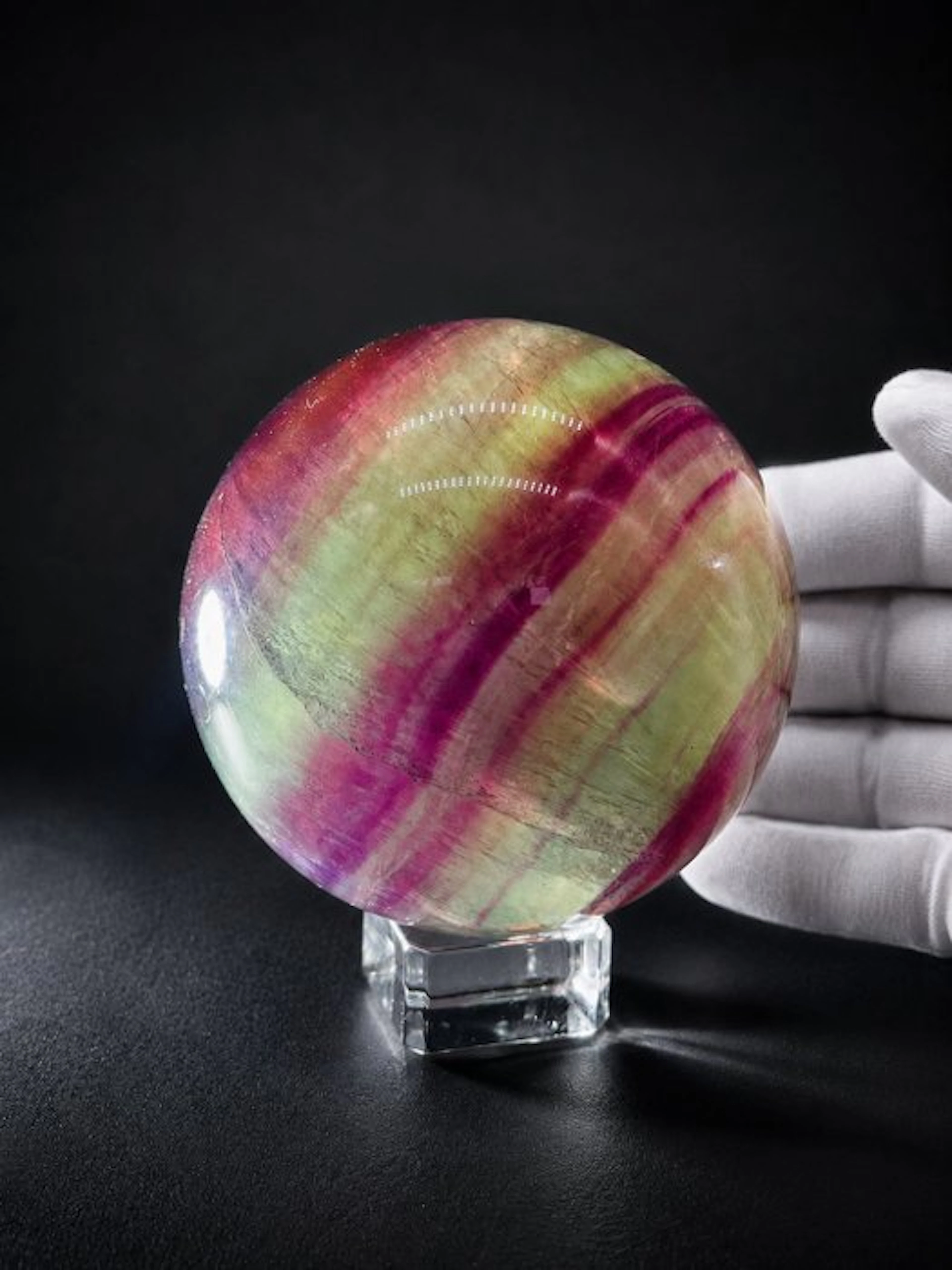 Top-Quality Rainbow Fluorite Sphere – Stunning Colors...