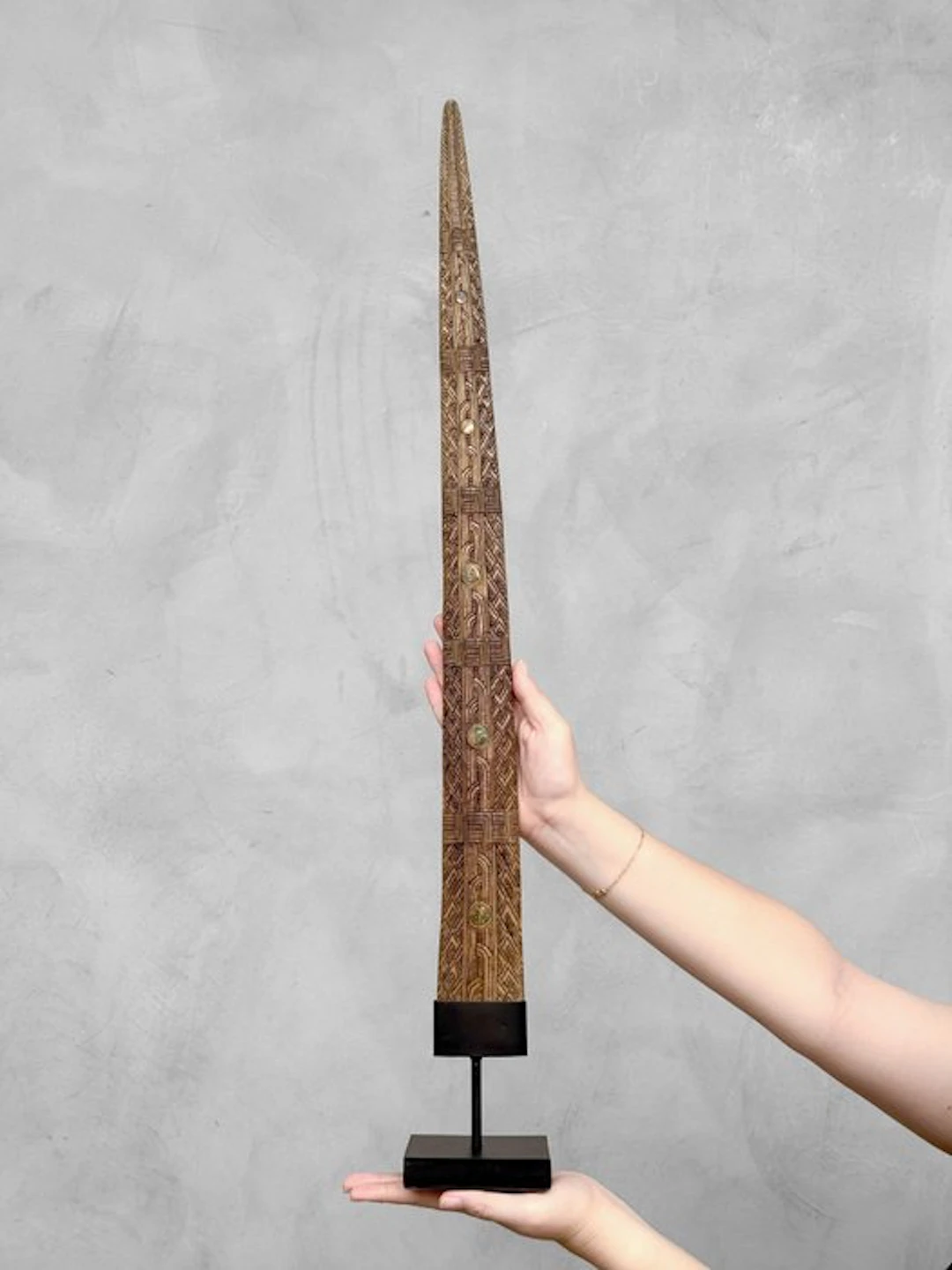 NO RESERVE PRICE - Stunning Large Carved Swordfish Tusk...