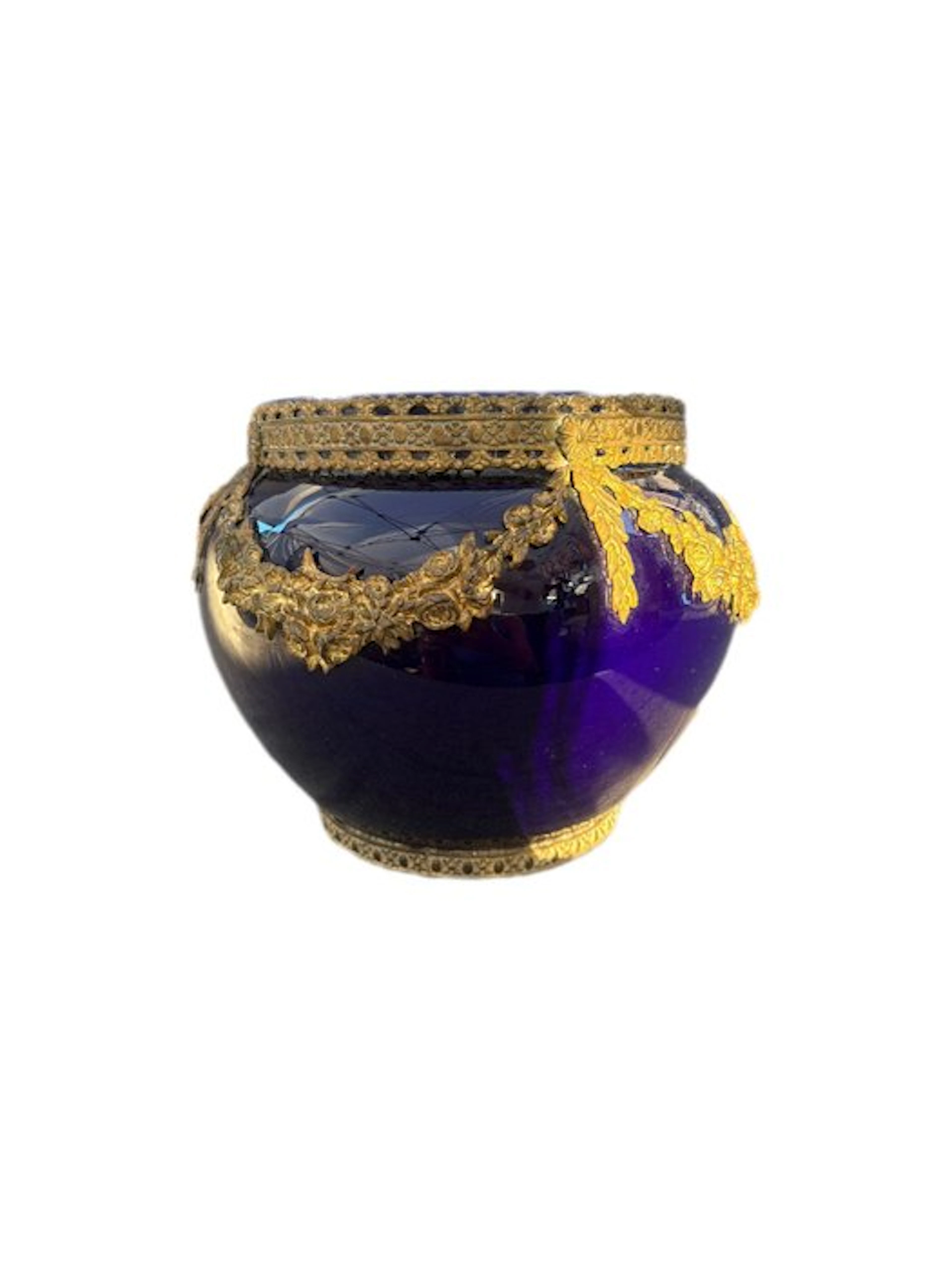 Laveno - Vase - Ceramic, Brass - Cachepot from the 1920s