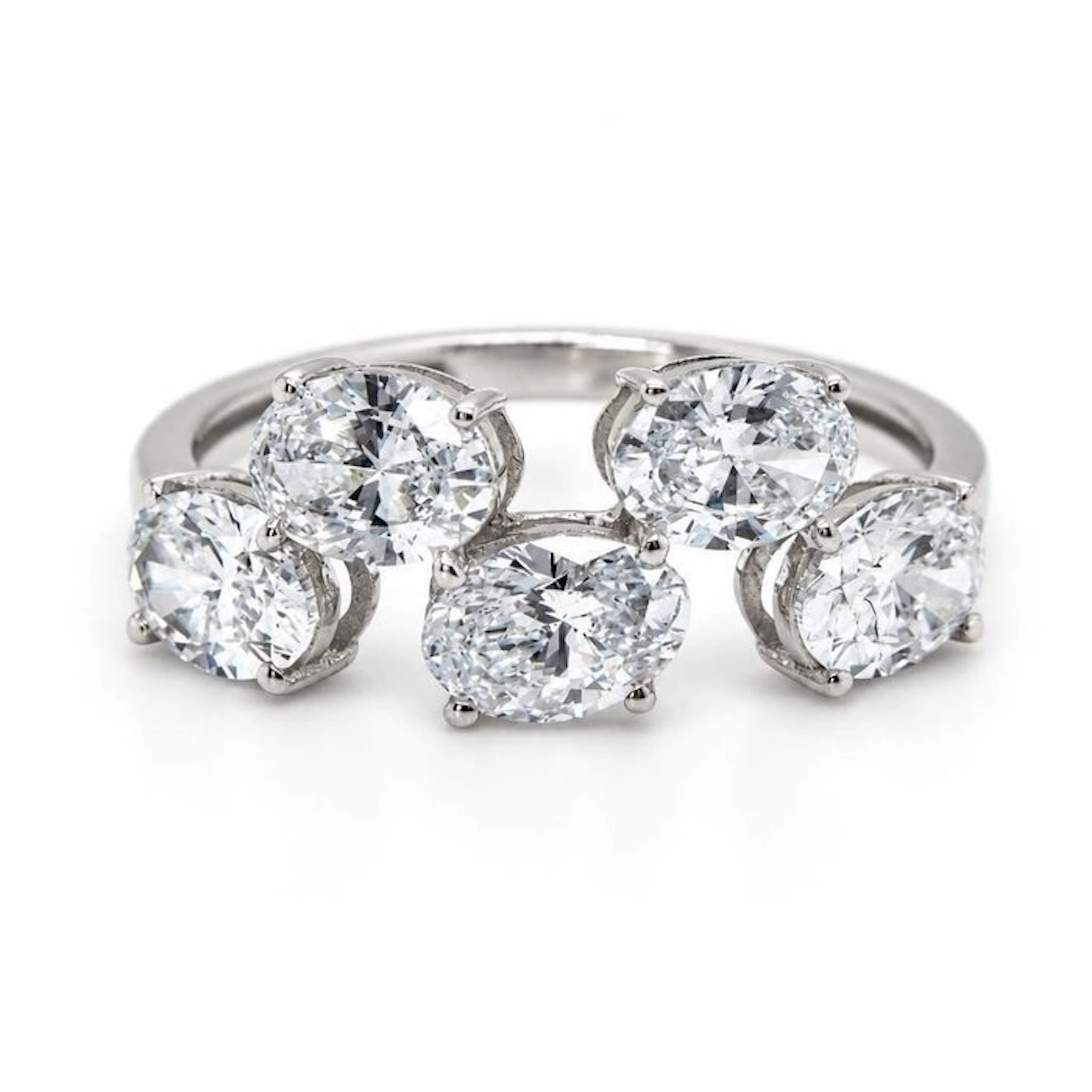 No reserve price - Ring - 14 kt. White gold - 2.19ct. tw. Diamond (Lab-grown)