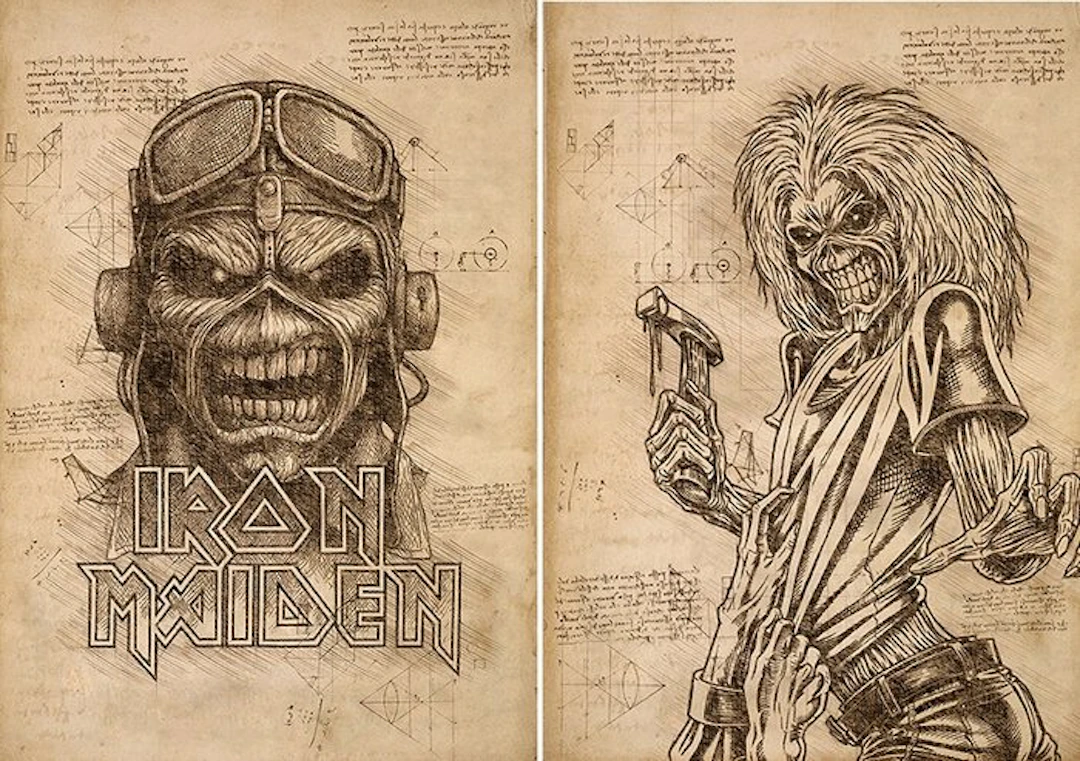 Iron Maiden - By artist Andrea Boriani - 2X DaVinci...