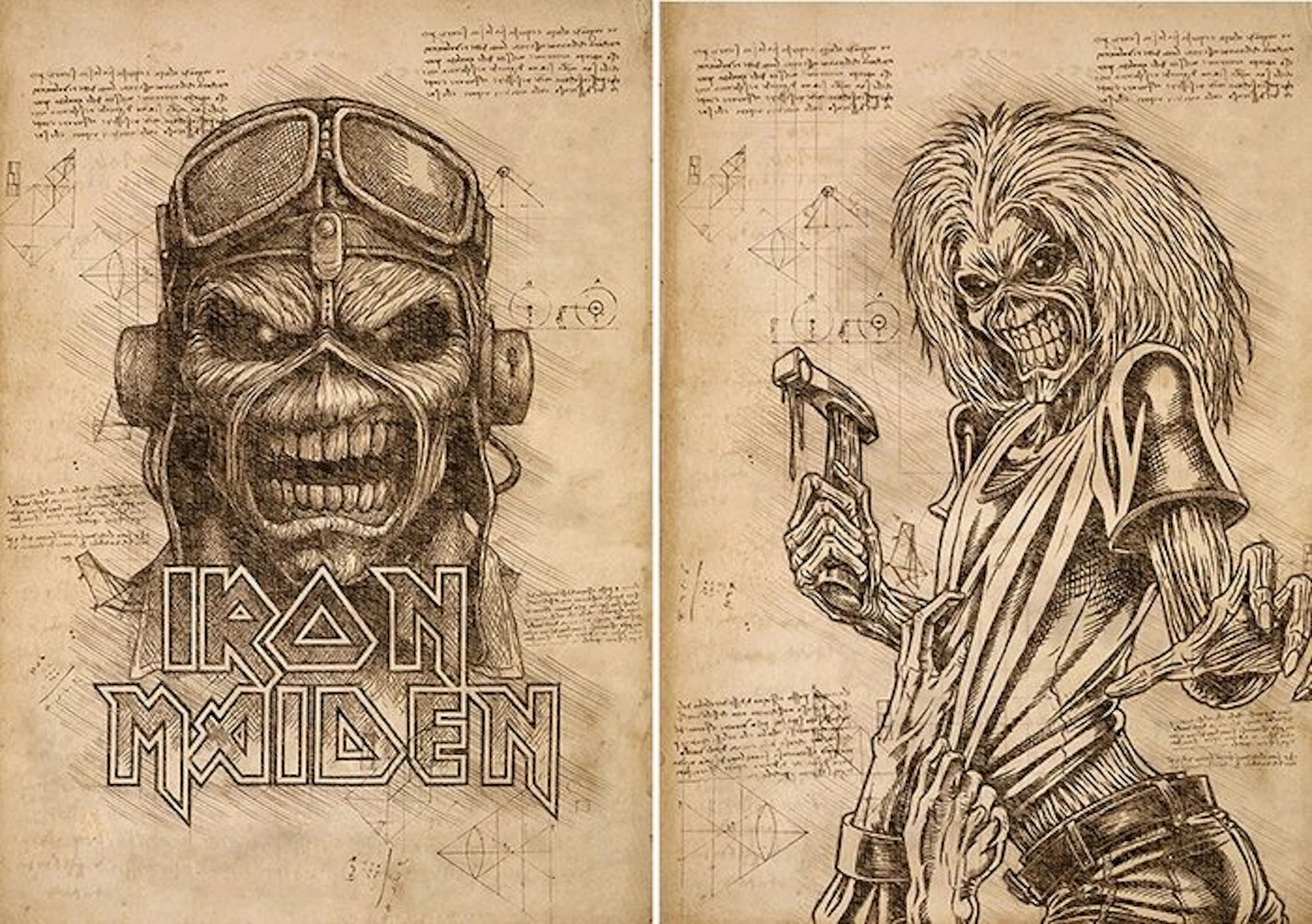 Iron Maiden - By artist Andrea Boriani - 2X DaVinci...