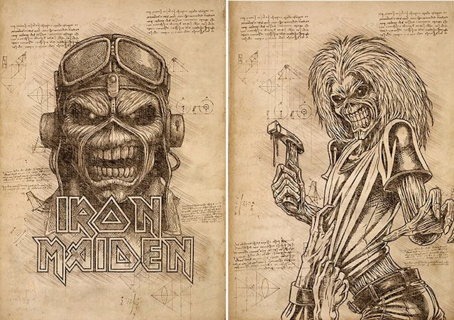 Iron Maiden - By artist Andrea Boriani - 2X DaVinci...