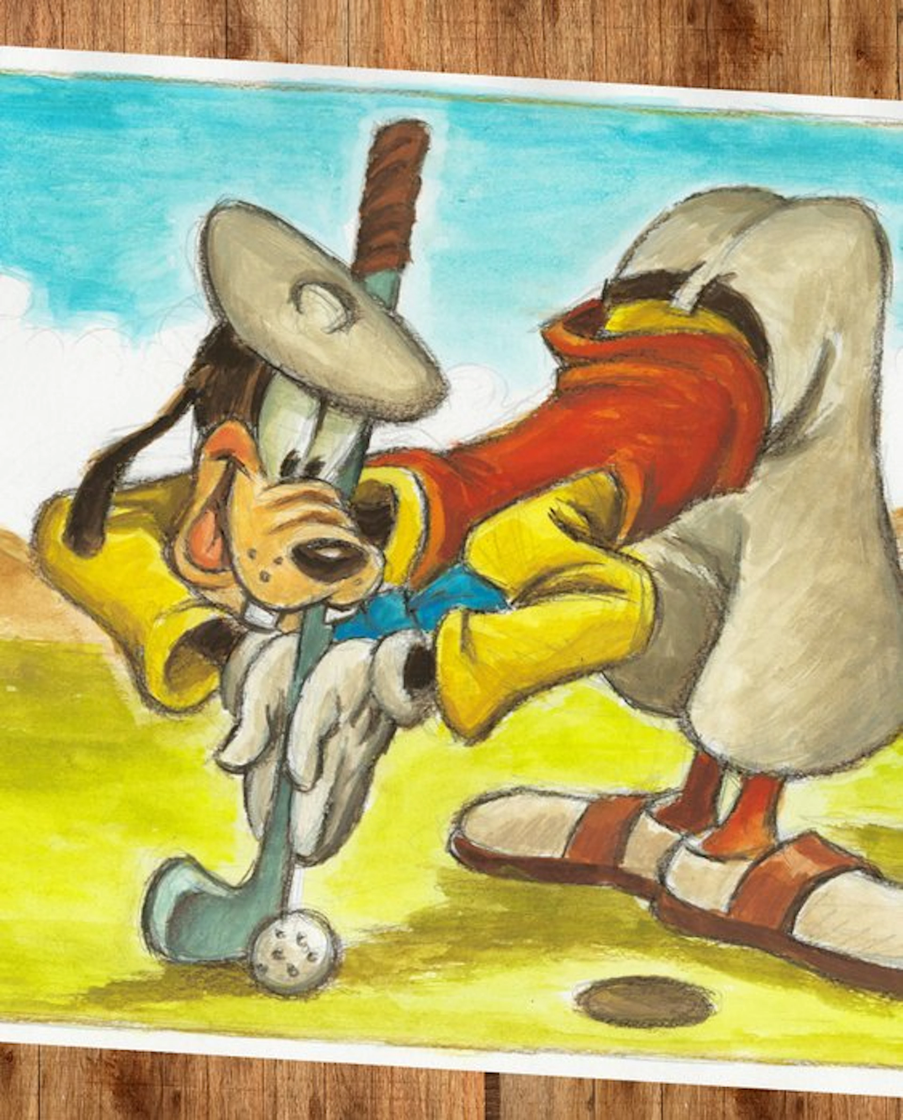 Vizcarra - Goofy “Golf Champion” - Hand Signed Original Artwork