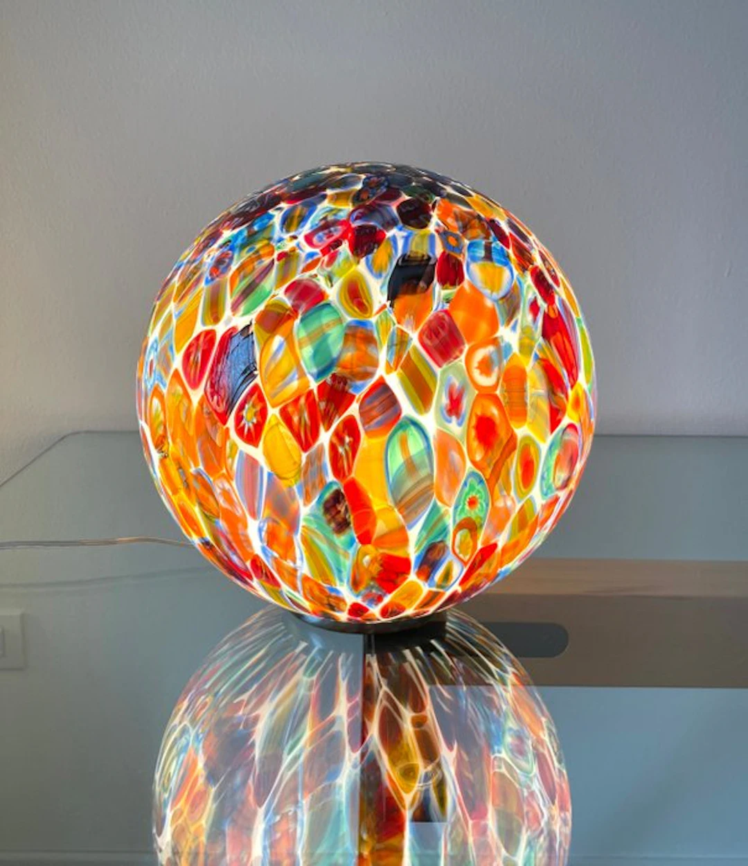 SPAZIO114 - Table lamp - Murrine Millefiori lamp - Murano...