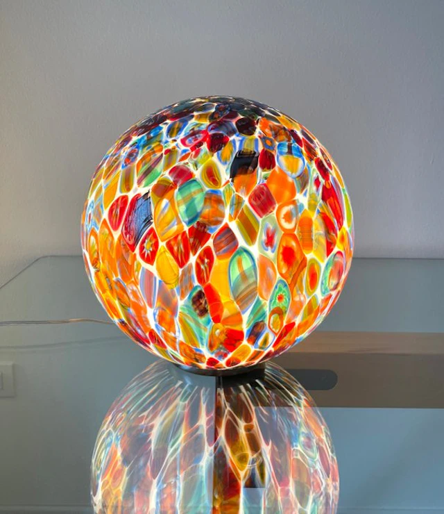 SPAZIO114 - Table lamp - Murrine Millefiori lamp - Murano...