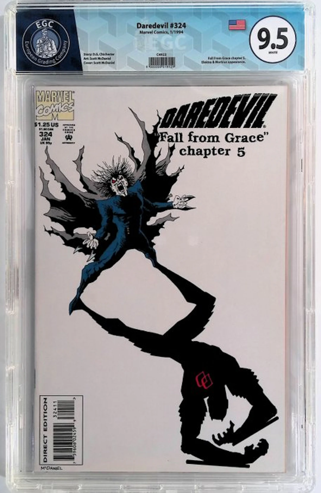 Daredevil #324 - EGC 9.5 - 1 Graded comic - First edition - 1994