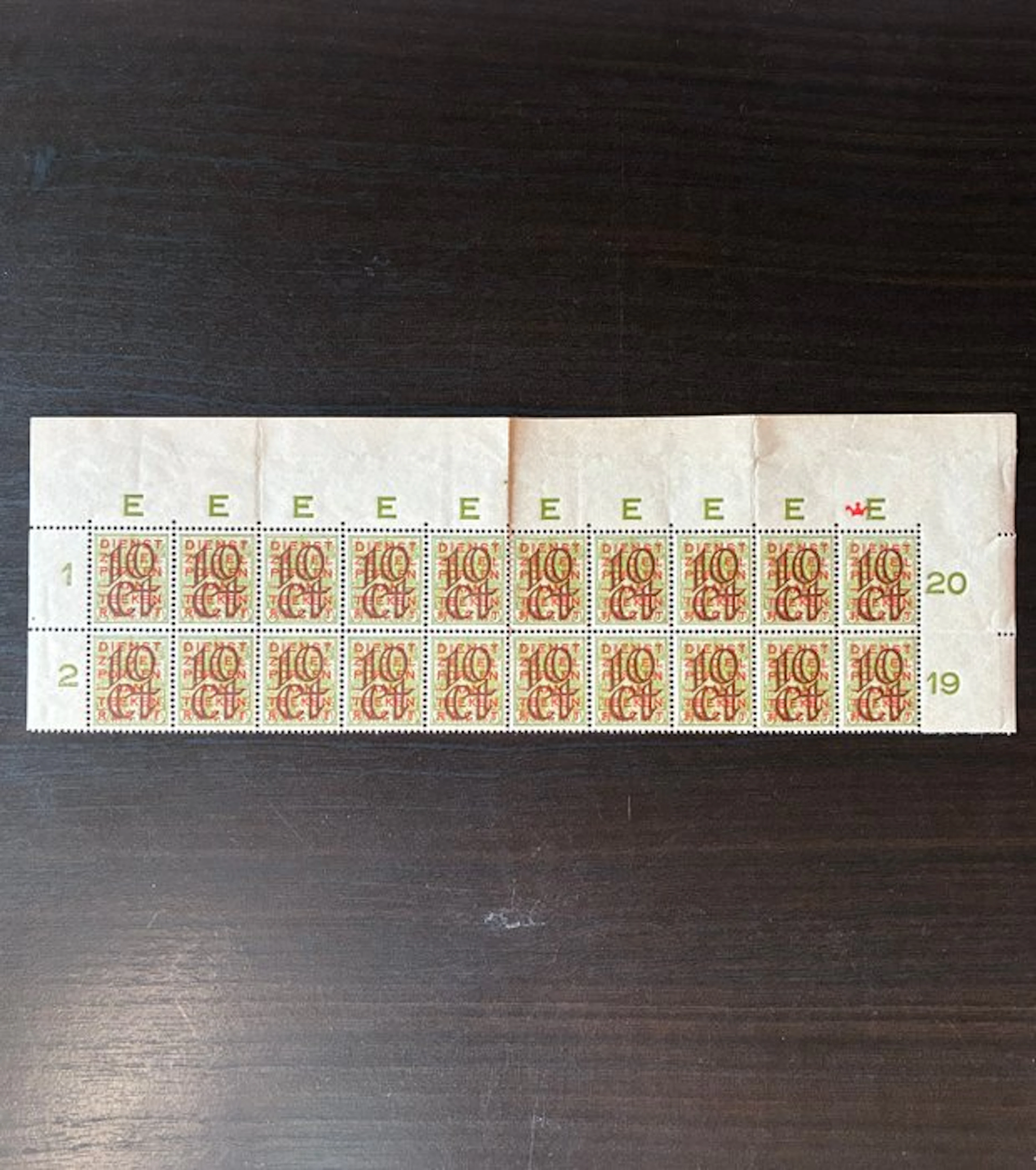 Netherlands 1923 - Cleanup imposition in a sheet section...