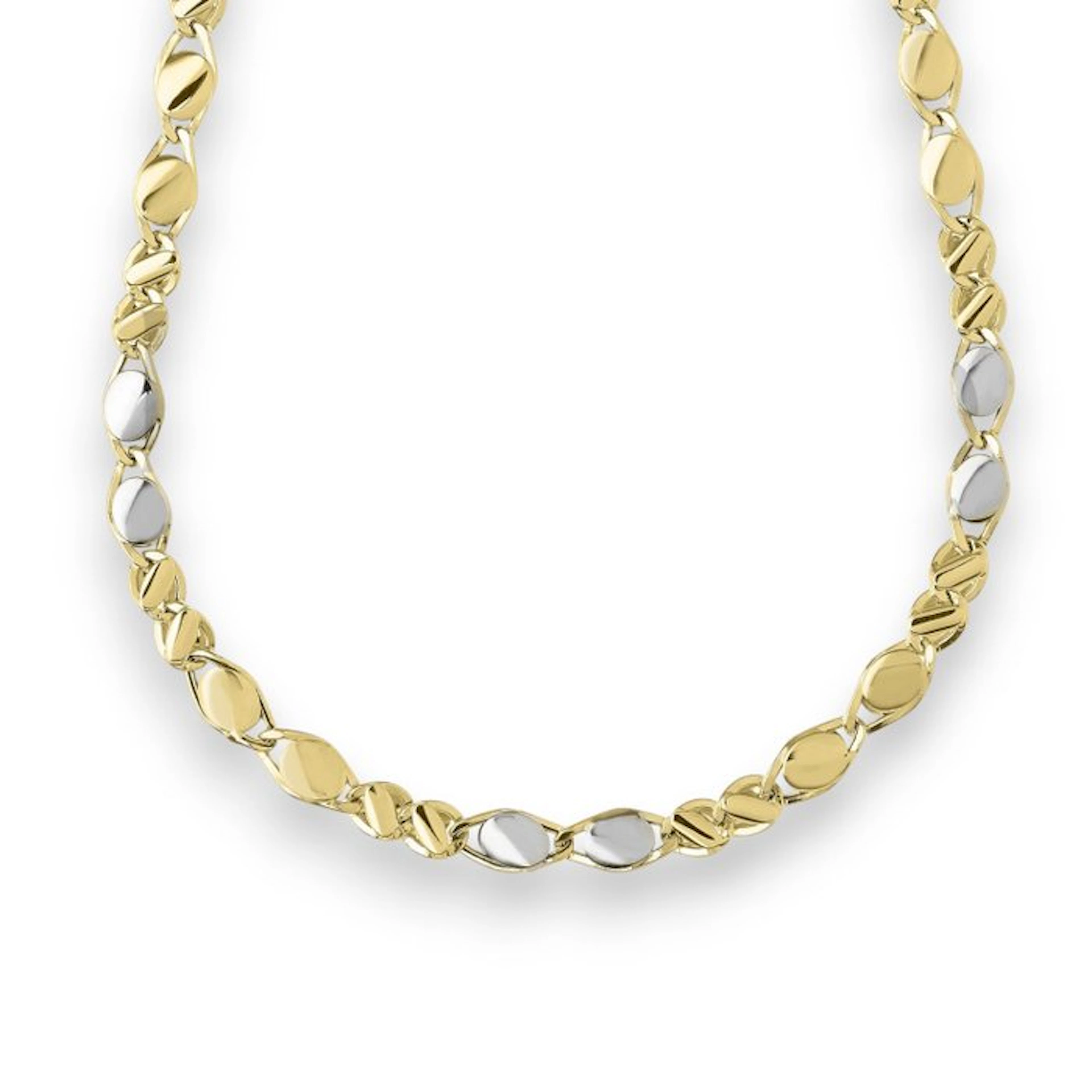 Necklace - 18 kt. Yellow gold, White gold - Necklace 50 cm 18k 12.7 g