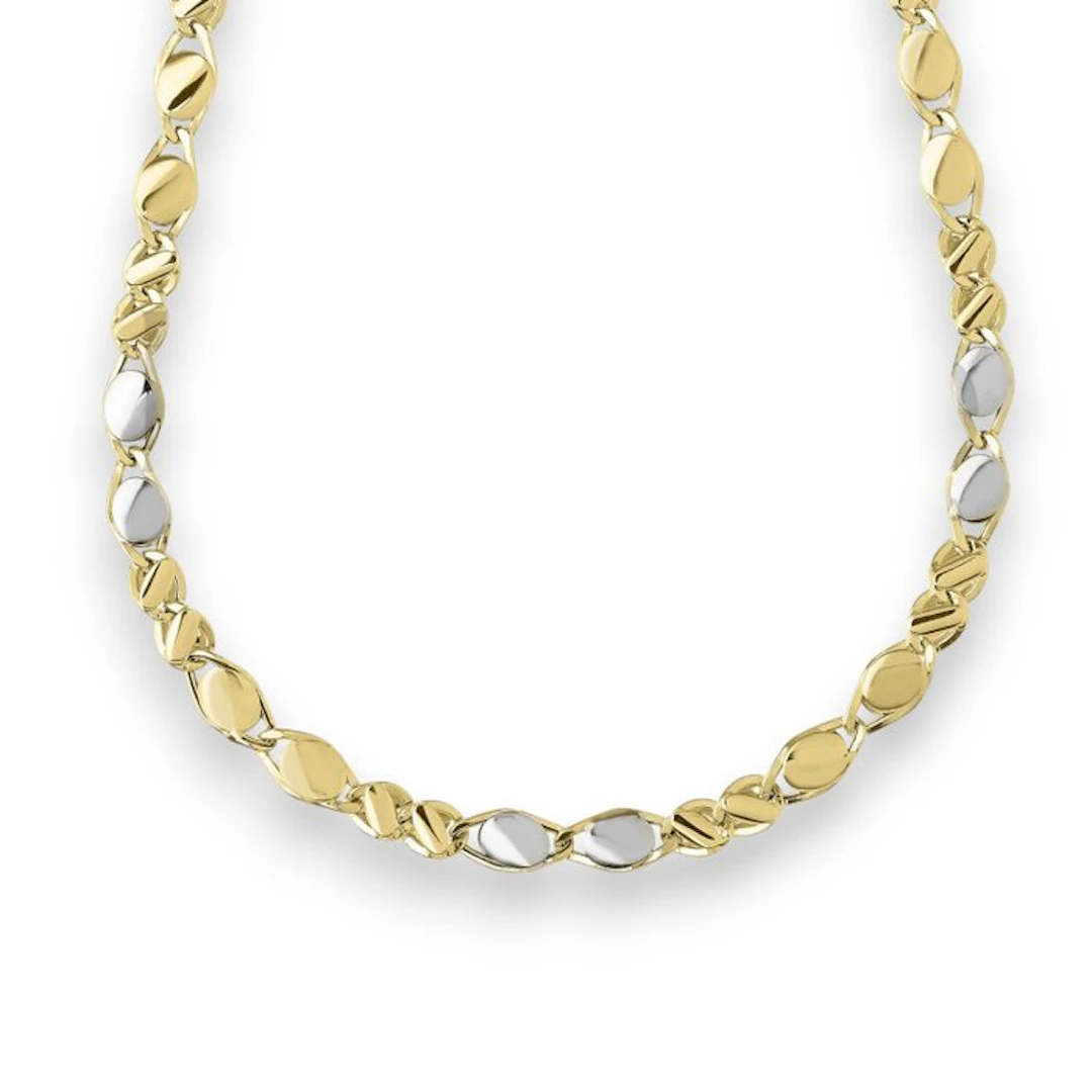 Necklace - 18 kt. Yellow gold, White gold - Necklace 50 cm 18k 12.7 g