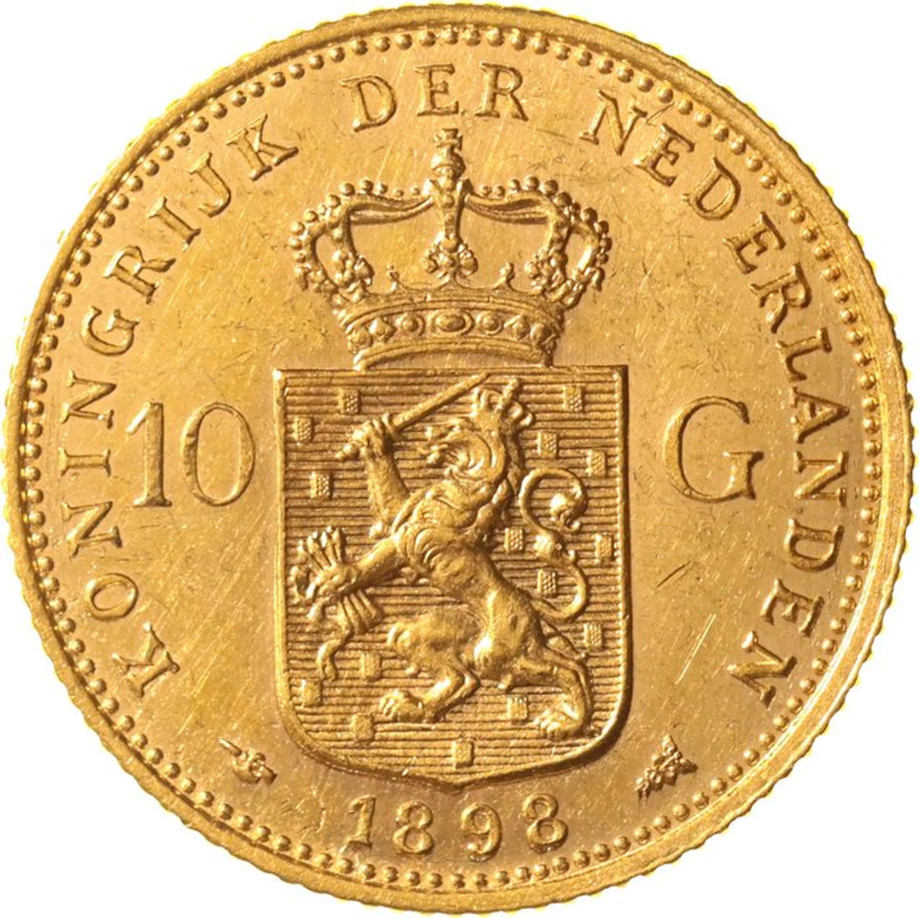 Netherlands. Wilhelmina. 10 Gulden 1898 "P.PANDER"