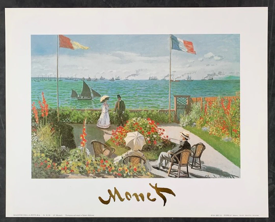 Claude Monet - Terasse am Meer bei Saint-Adresse, 1867 - Artprint - 24 x 30 cm