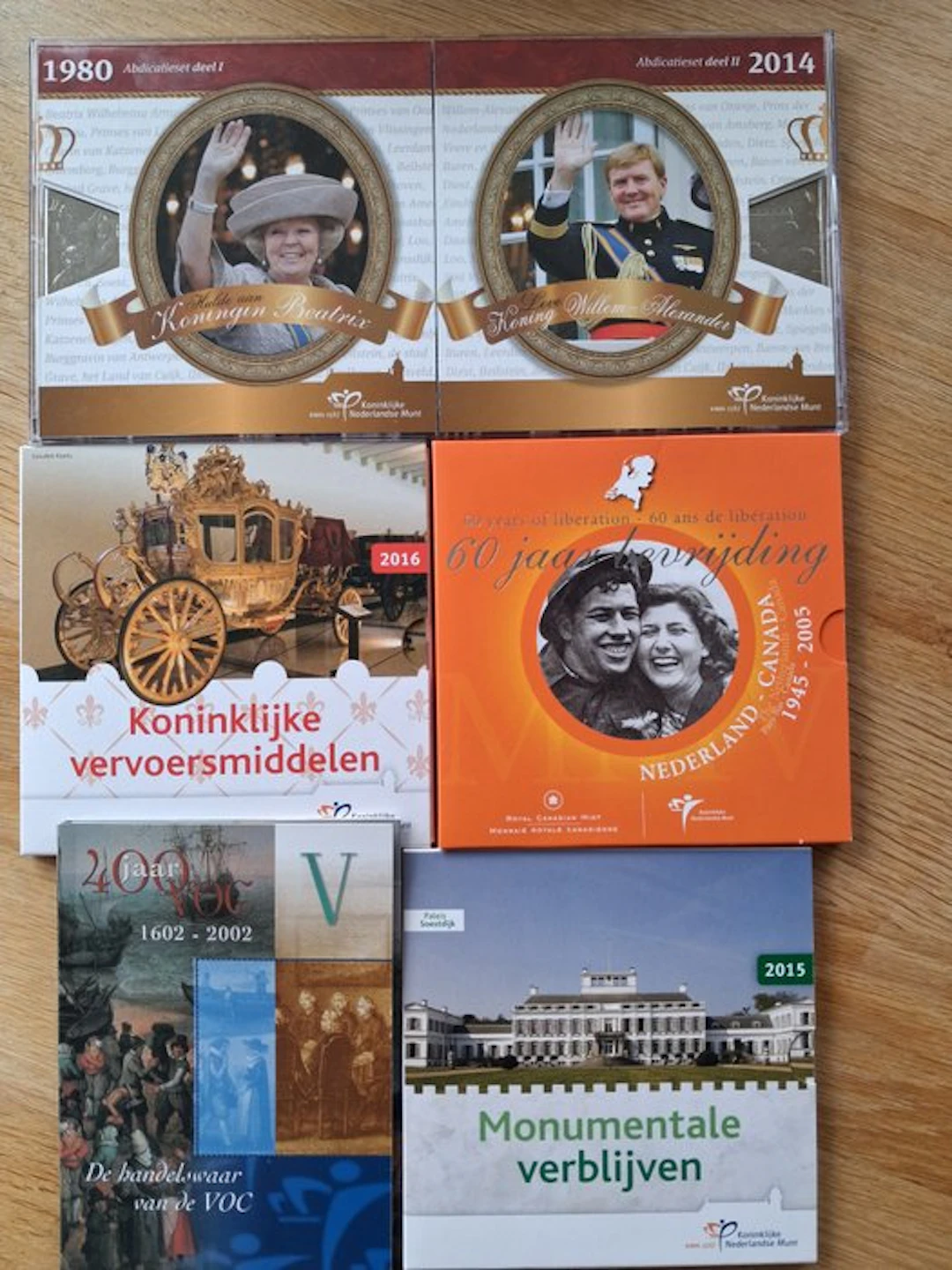 Netherlands. Year Set (BU) Various Years (6 sets) (No reserve price)