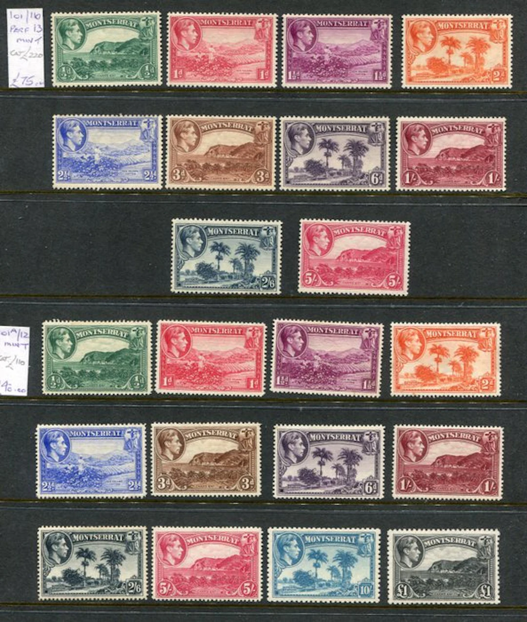 Montserrat 1938/1948 - MONTSERRAT 1938-49 KGVI MH Set to...