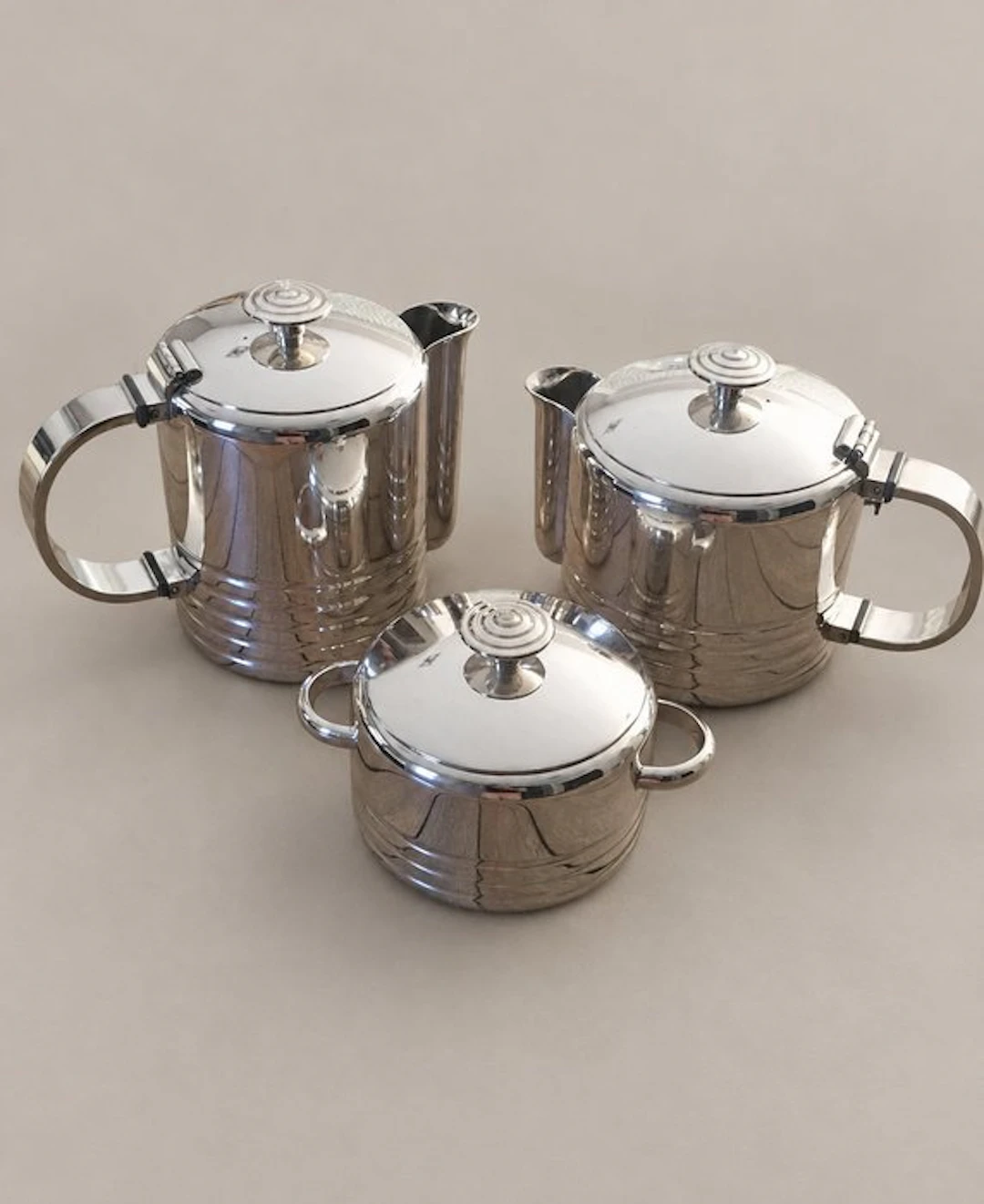 Christofle - Luc Lanel - Coffee service (3) - Ondulation - Silverplated