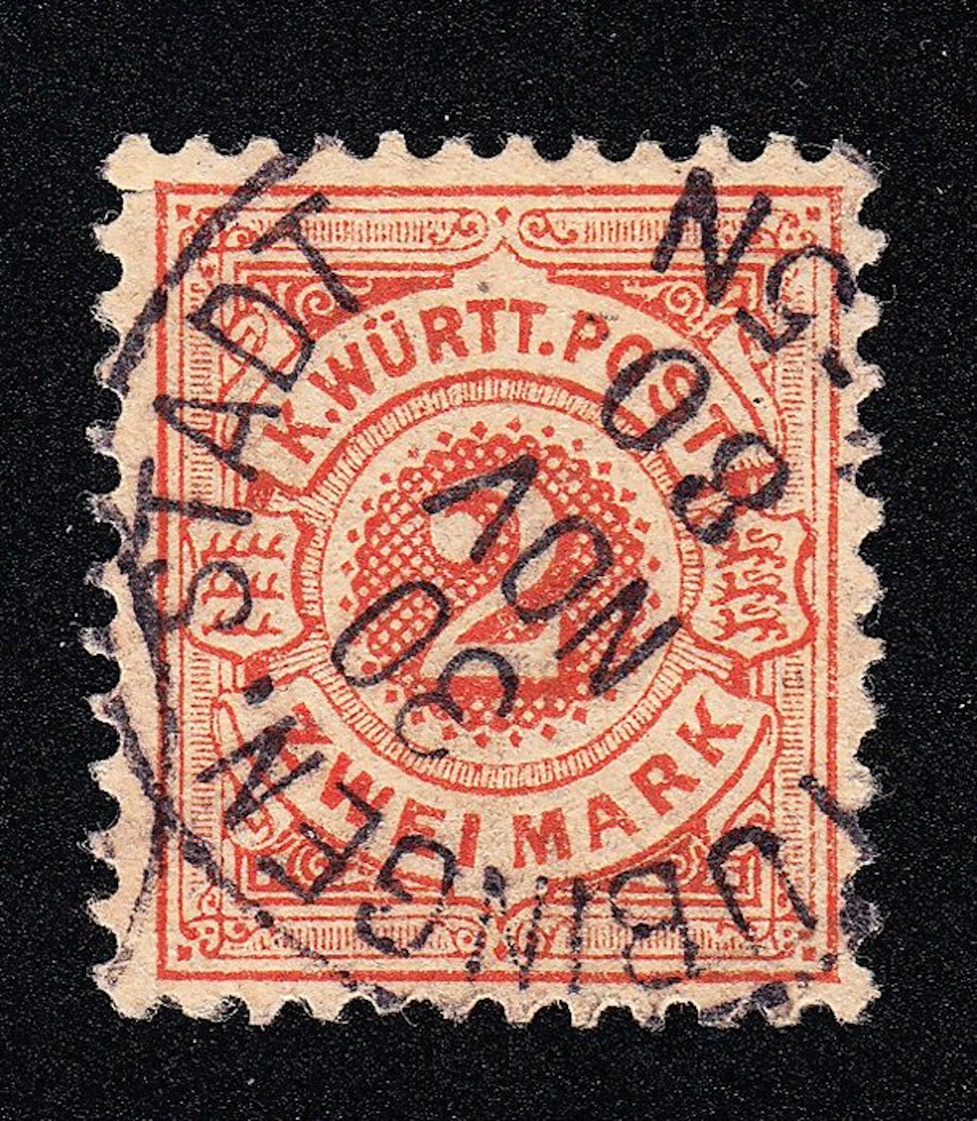 Württemberg 1878 - neat copy, nicely stamped, signed - Michel 52