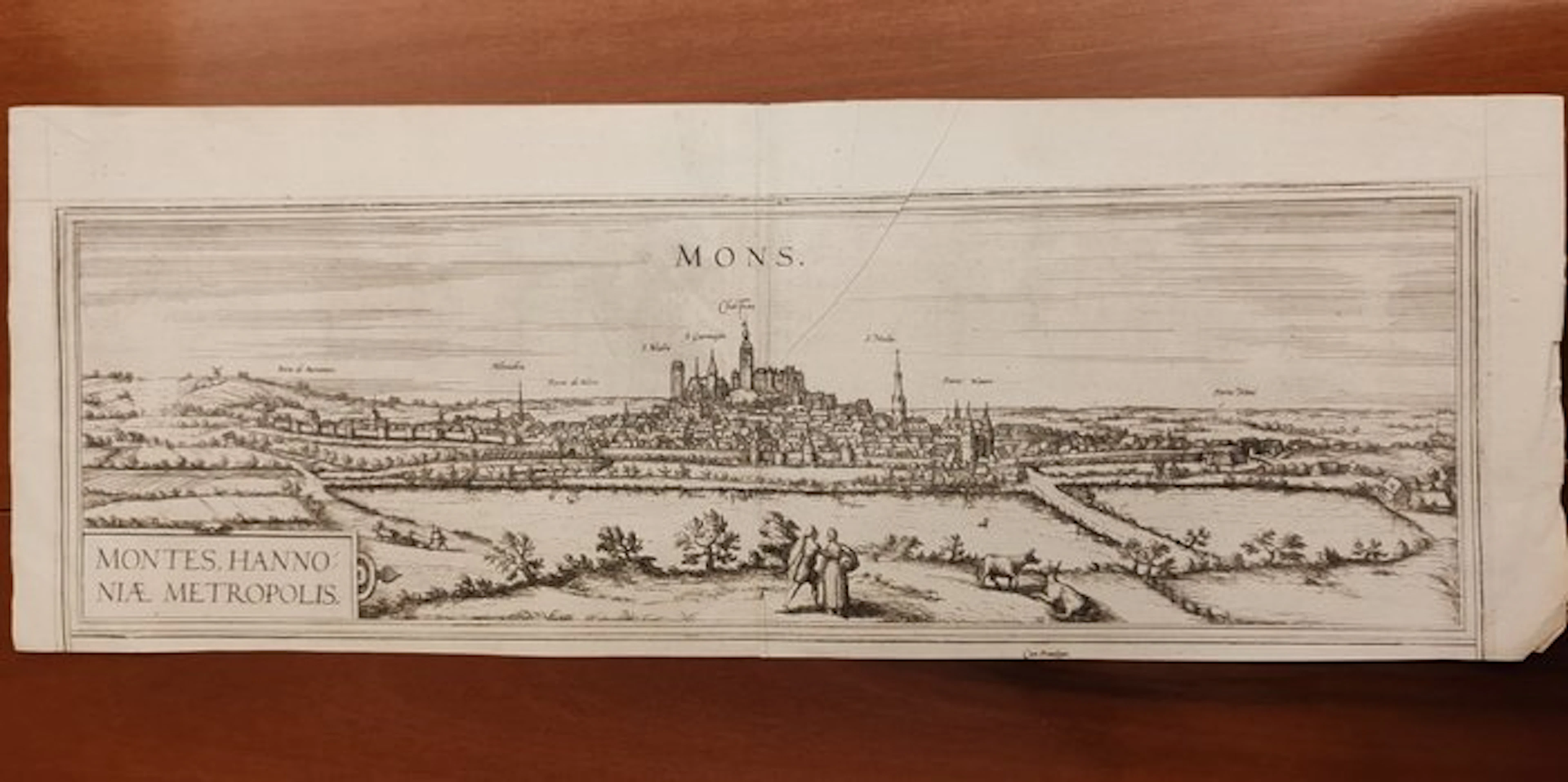 Belgium - Mons (Bergen); Georg Braun (1541–1622) - MONS