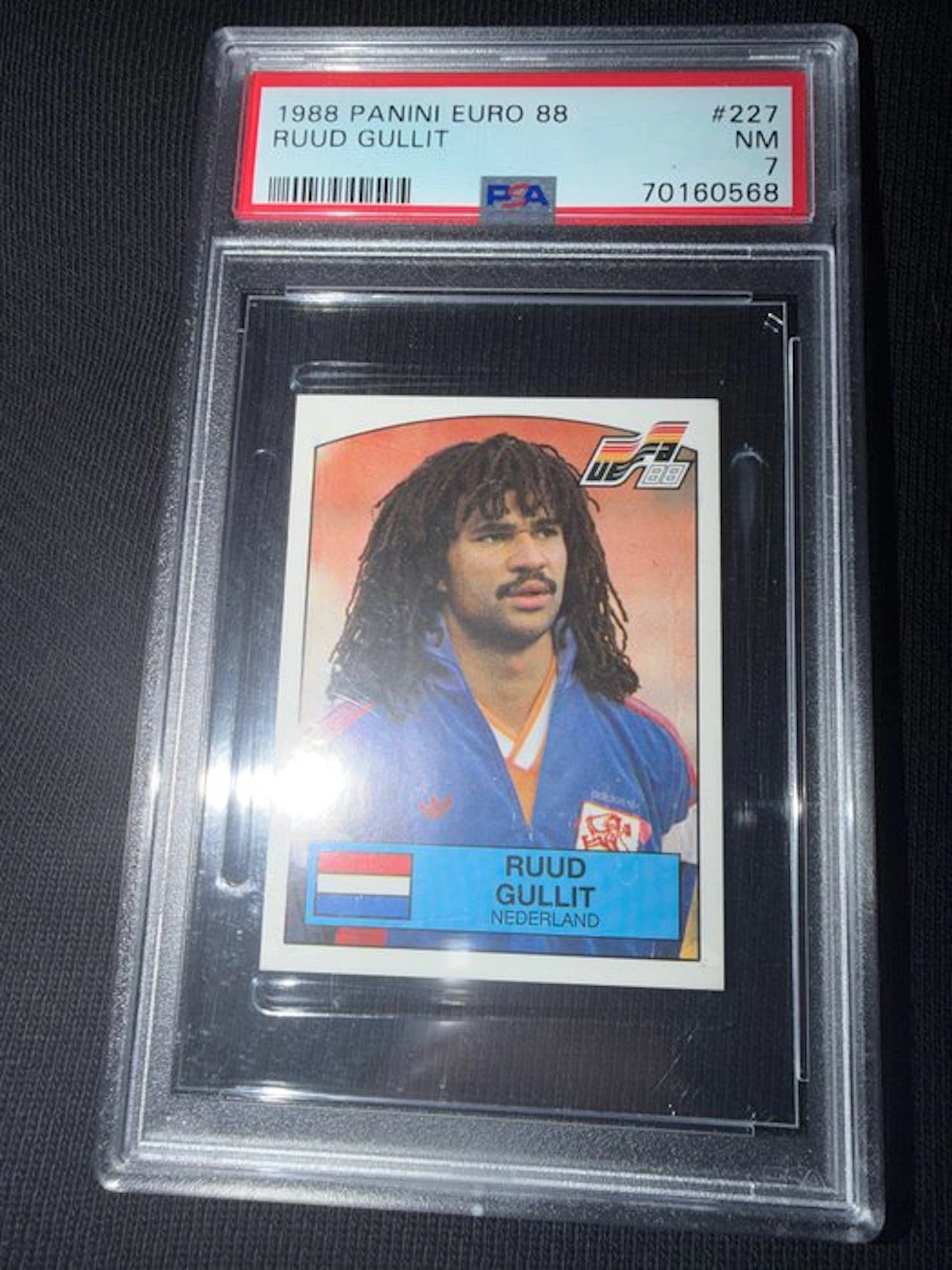 Panini Euro 1988 Ruud Gullit - PSA 7 Graded sticker