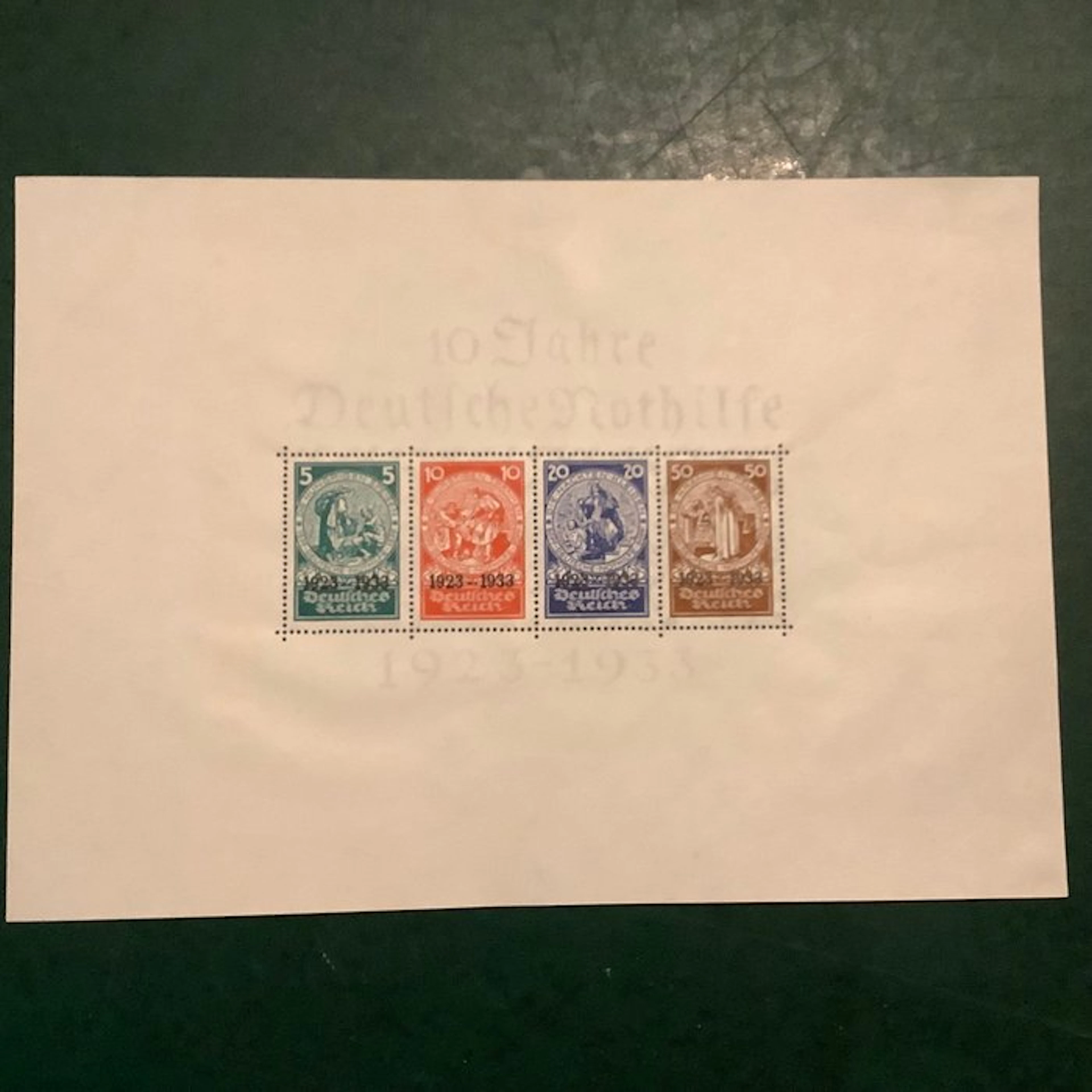 German Empire 1933 - Emergency aid block - MH/MNH - Michel blok 2
