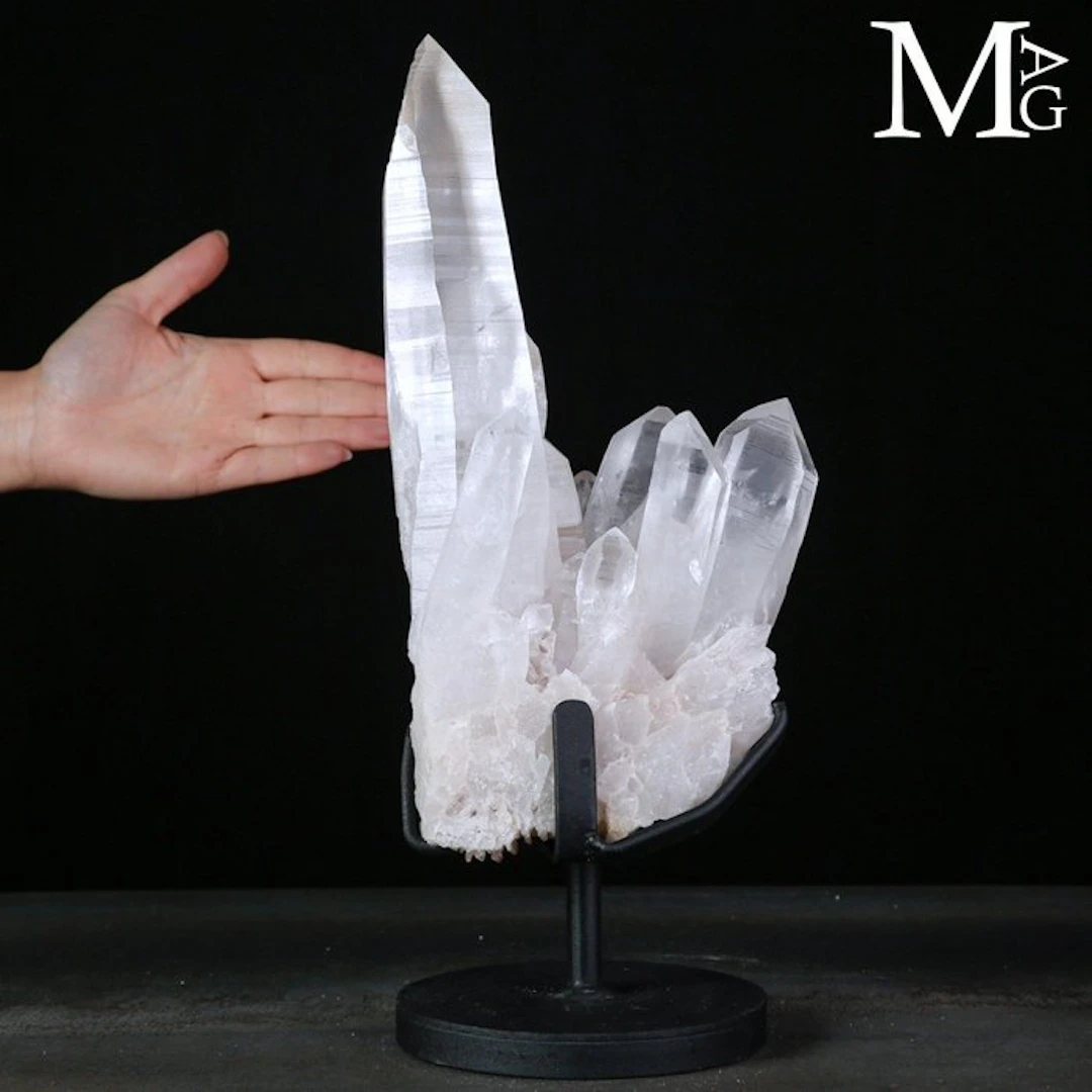 Exceptional Clear Quartz Crystal Cluster with Remarkable...