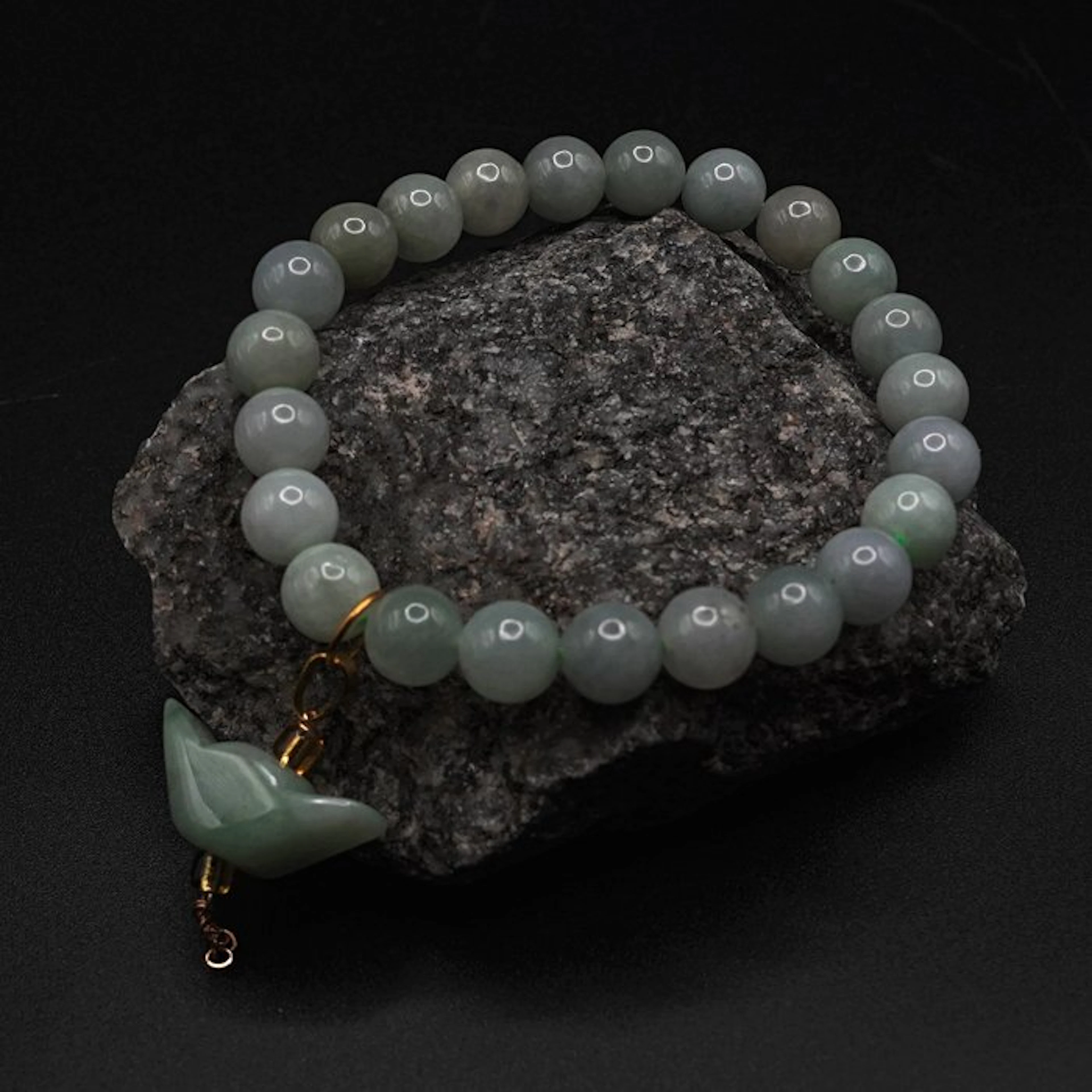NGTC Certified Natural Jadeite - Polished Green Beads...