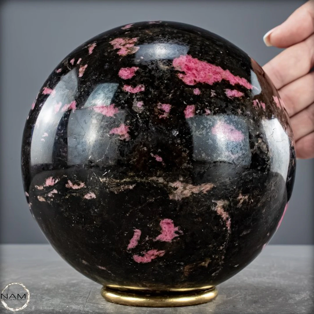 Natural rhodonite sphere of the highest quality- 6107.18 g