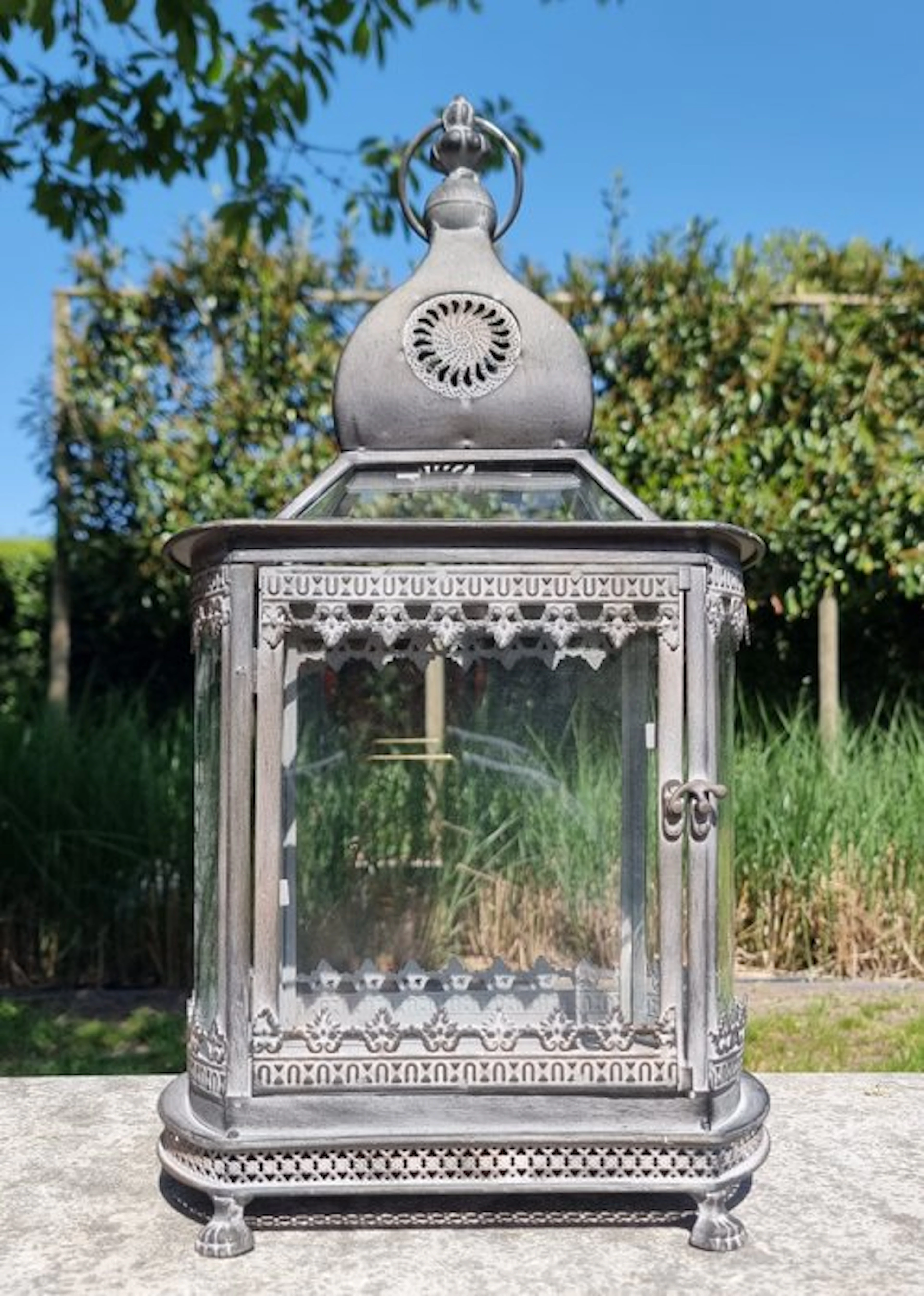 Lantern - Glass, Metal, Iron