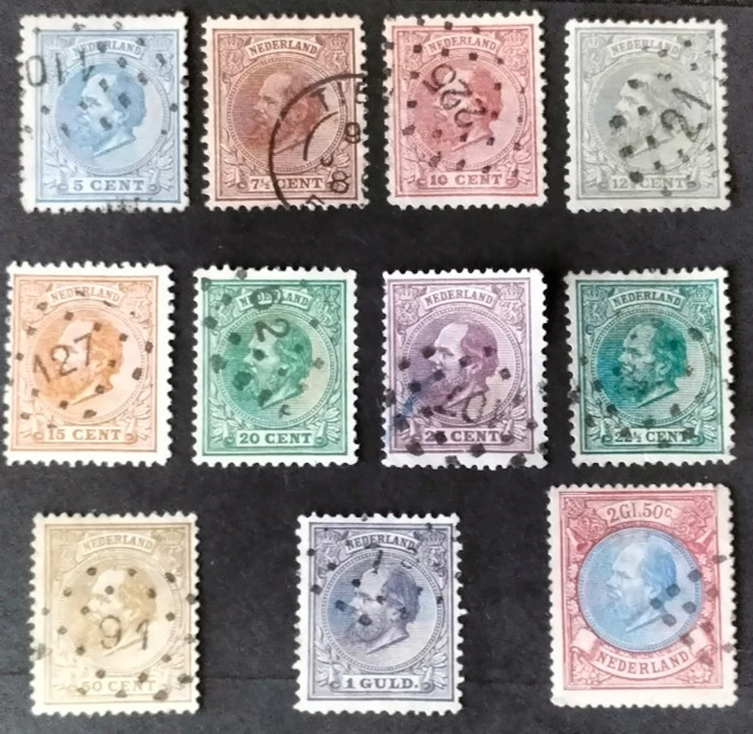 Netherlands 1872/1888 - William III - Nvph 19/29