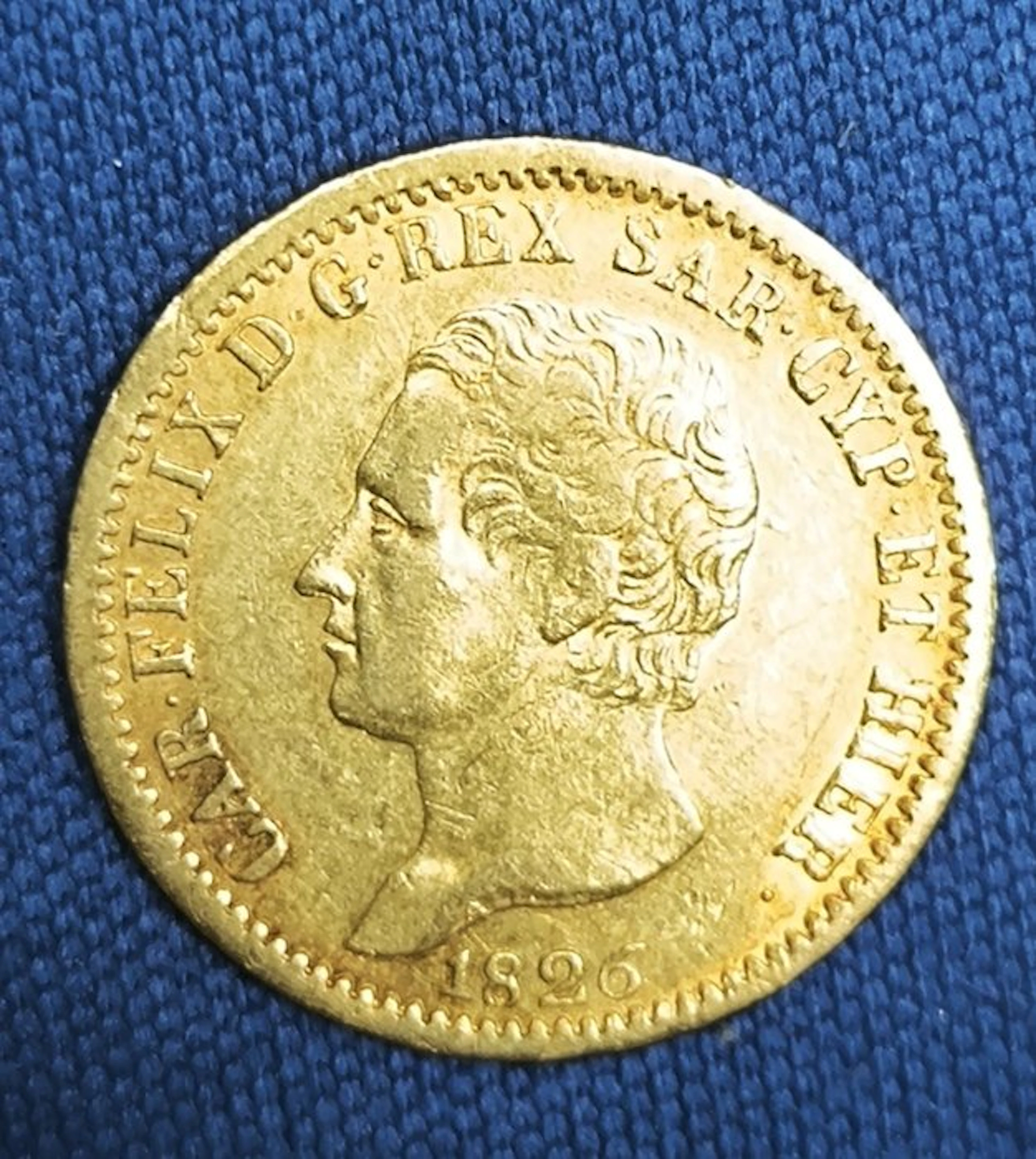 Italy, Kingdom of Sardinia Carlo Felice. 20 Lire 1826