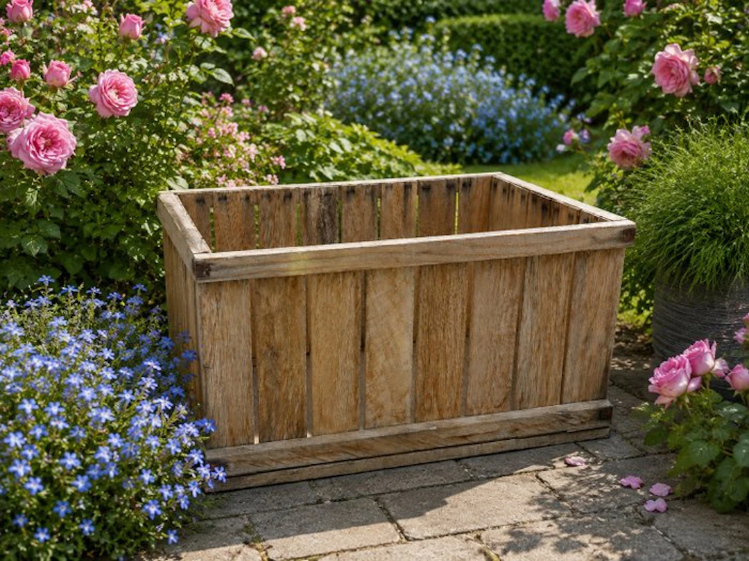 Casket (2) - Wood - 2 large wooden crates