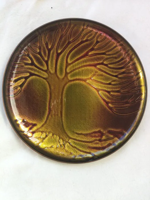 David Andersen - Enamel plate - Enamel, Bronze