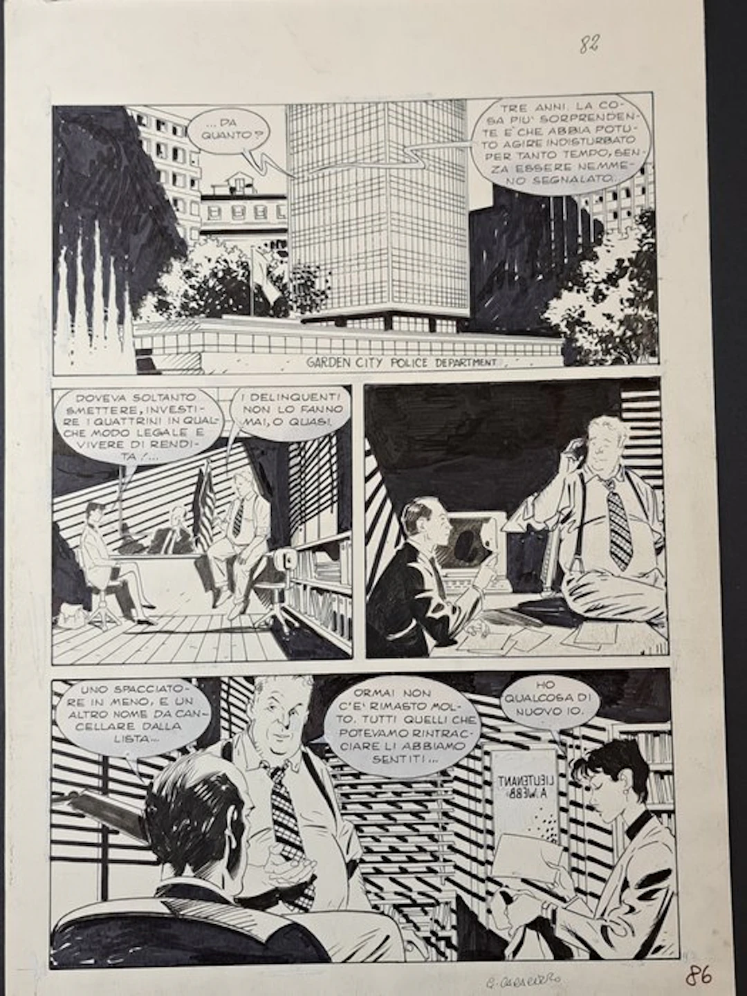 Caracuzzo; Berardi - 1 Original page - Julia: Il Delitto è in Onda - 2001