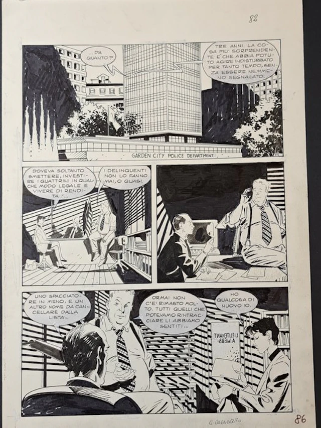 Caracuzzo; Berardi - 1 Original page - Julia: Il Delitto è in Onda - 2001
