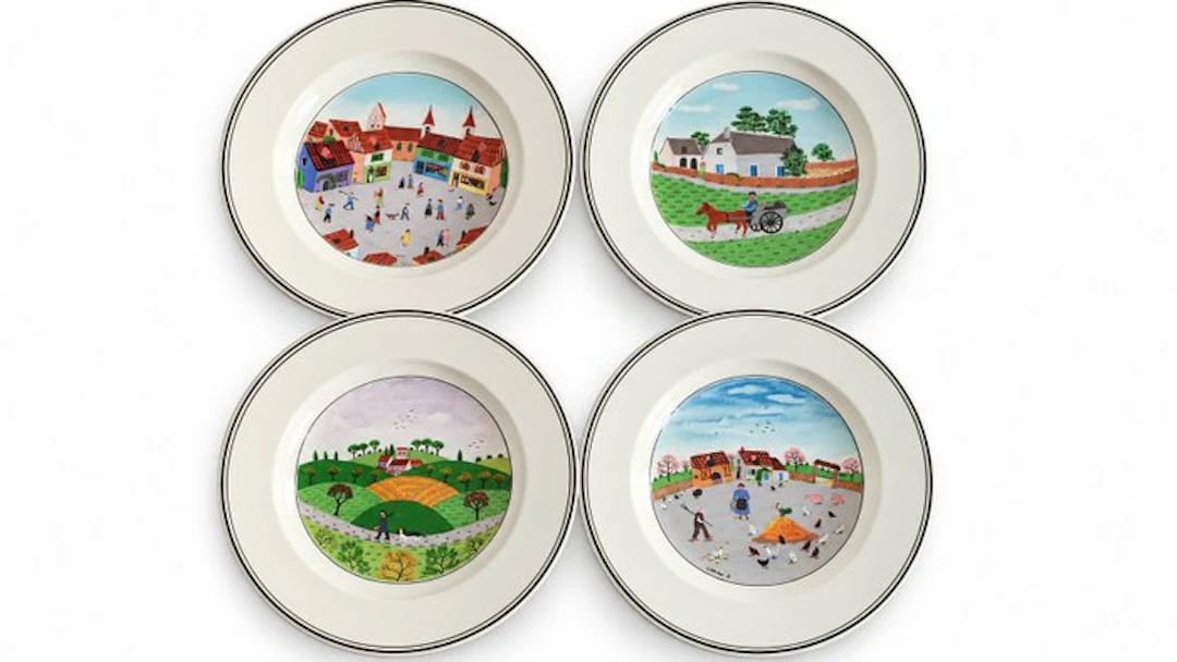 Villeroy & Boch - 4 Assiettes creuses décoratives «...