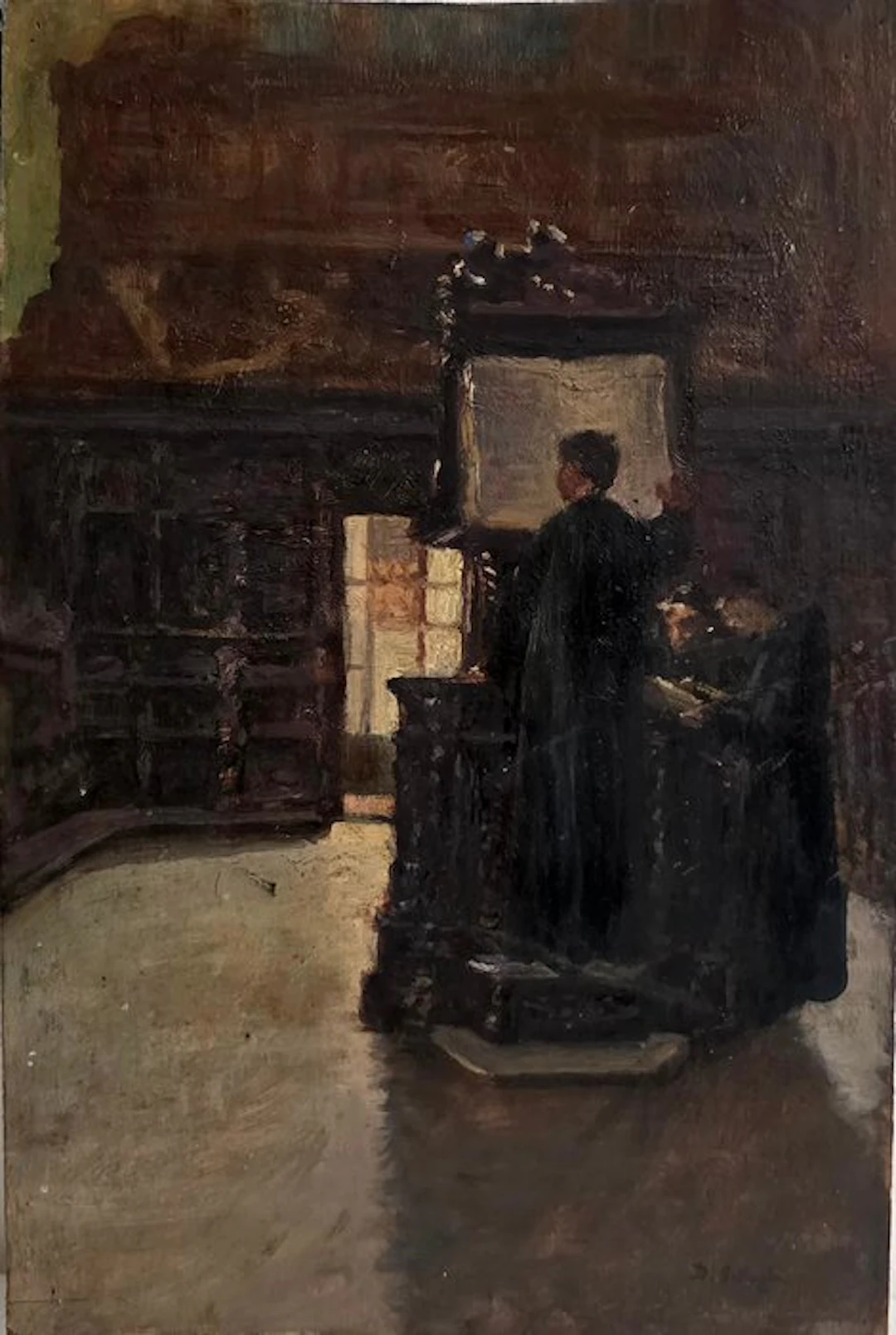 Domenico Battaglia (1842- 1904) - Interno di sacrestia