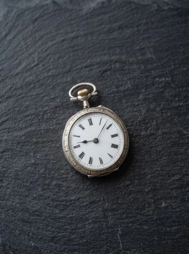 Montre de col / de Poche en argent – Art Nouveau –...