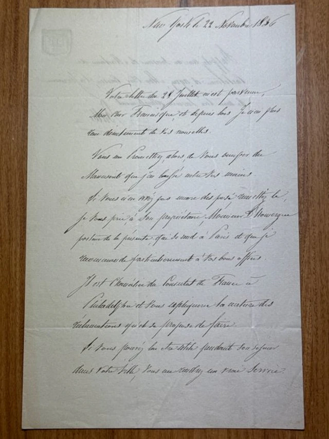 Monsieur Balby - Autograph Letter Signed from New York to...
