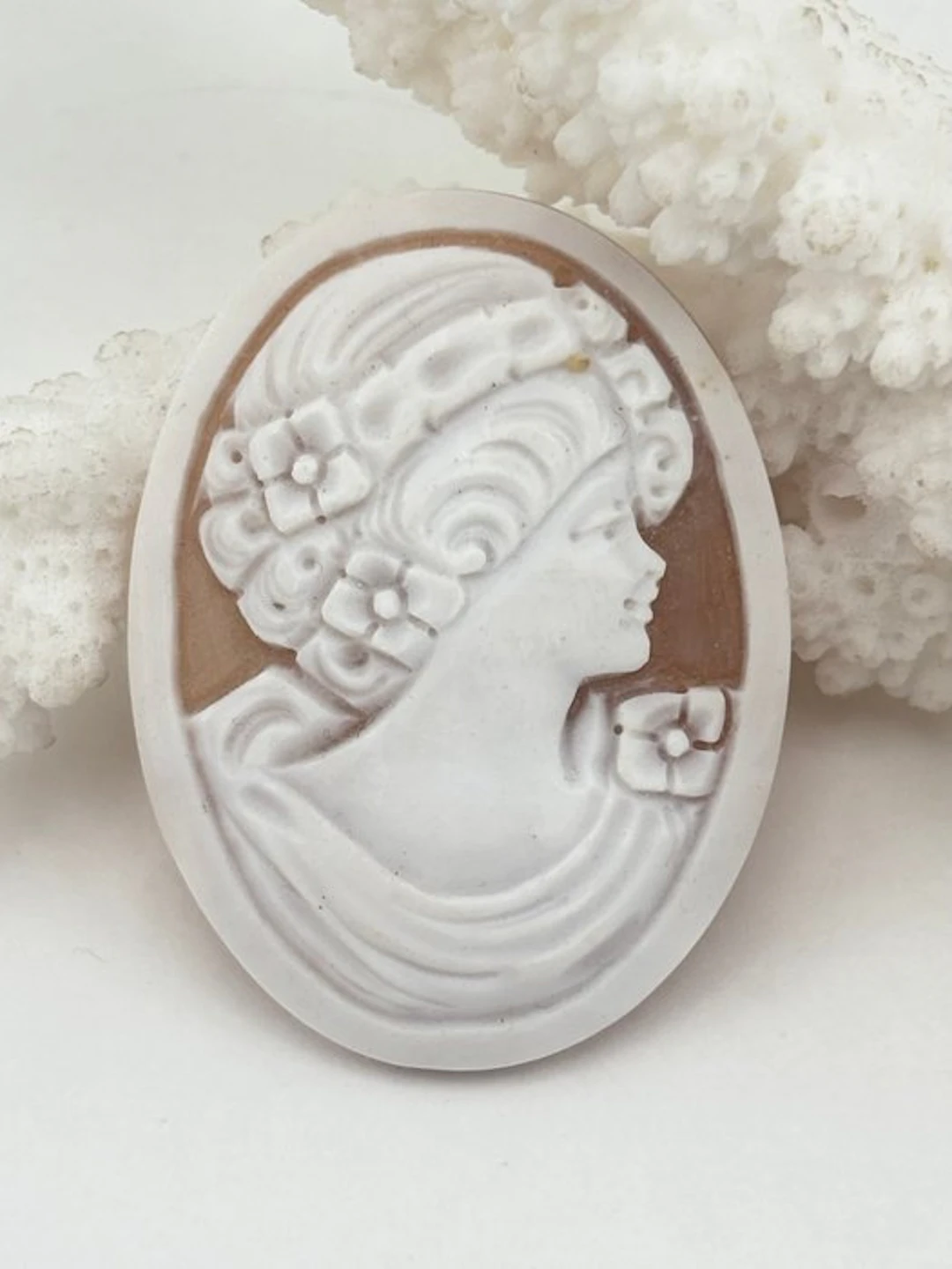 No reserve price CASSIS MADAGASCARIENSIS - Cameo - Hand-carved cameo