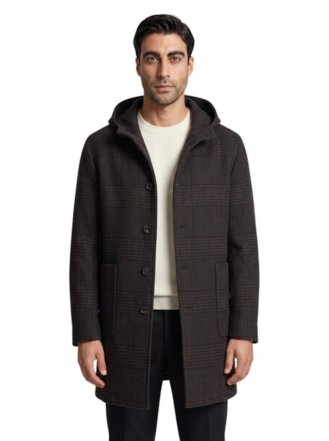 SARTORIA MASSACRI - 60 IT - Hoodie Coat Black Brown...