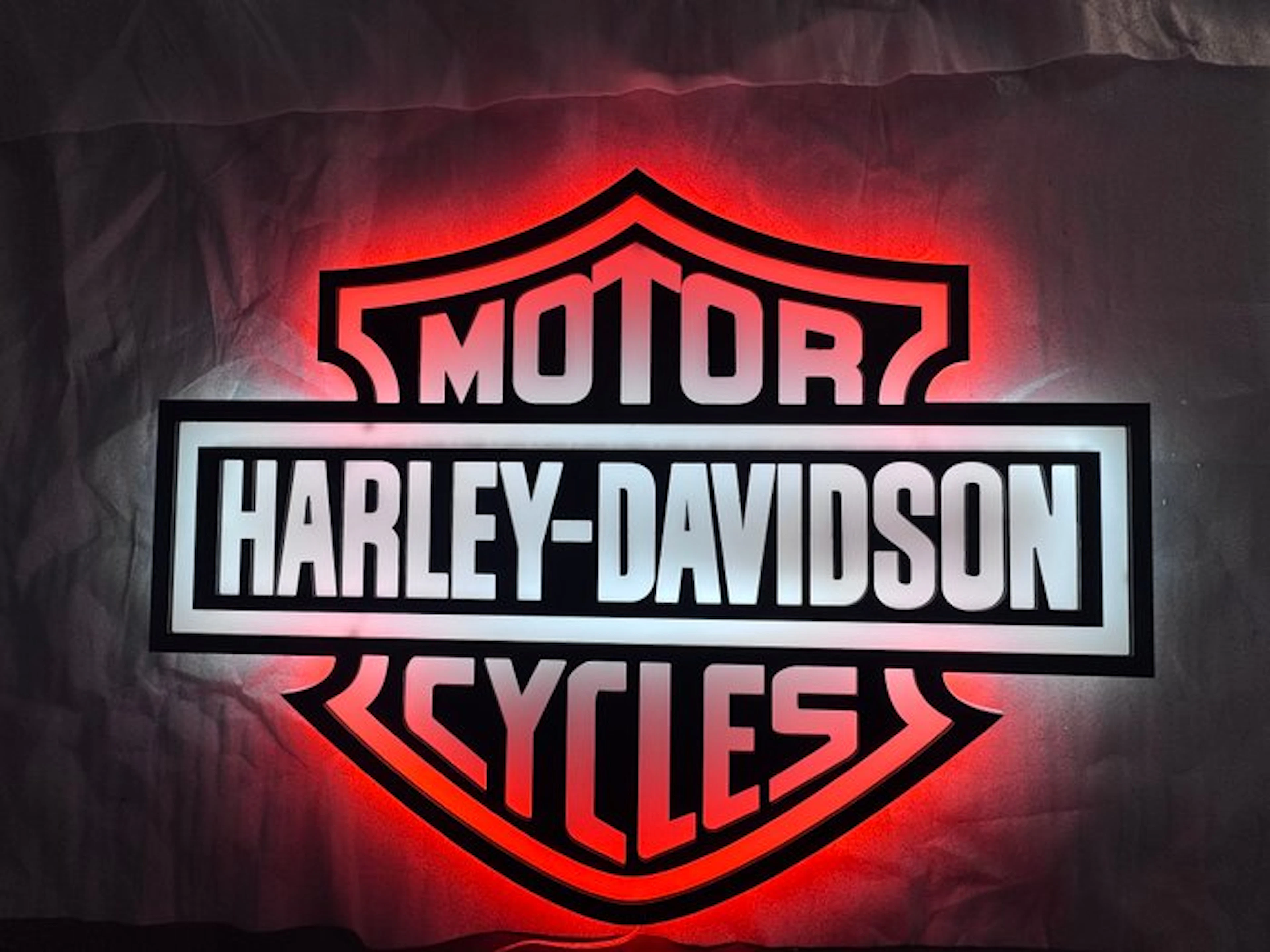 Harley-Davidson decorative sign - Lighted sign - Aluminium, plexiglass