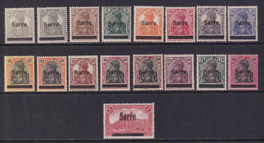 Territory of the Saar Basin 1920 - Overprint issues. - Michel:1/17
