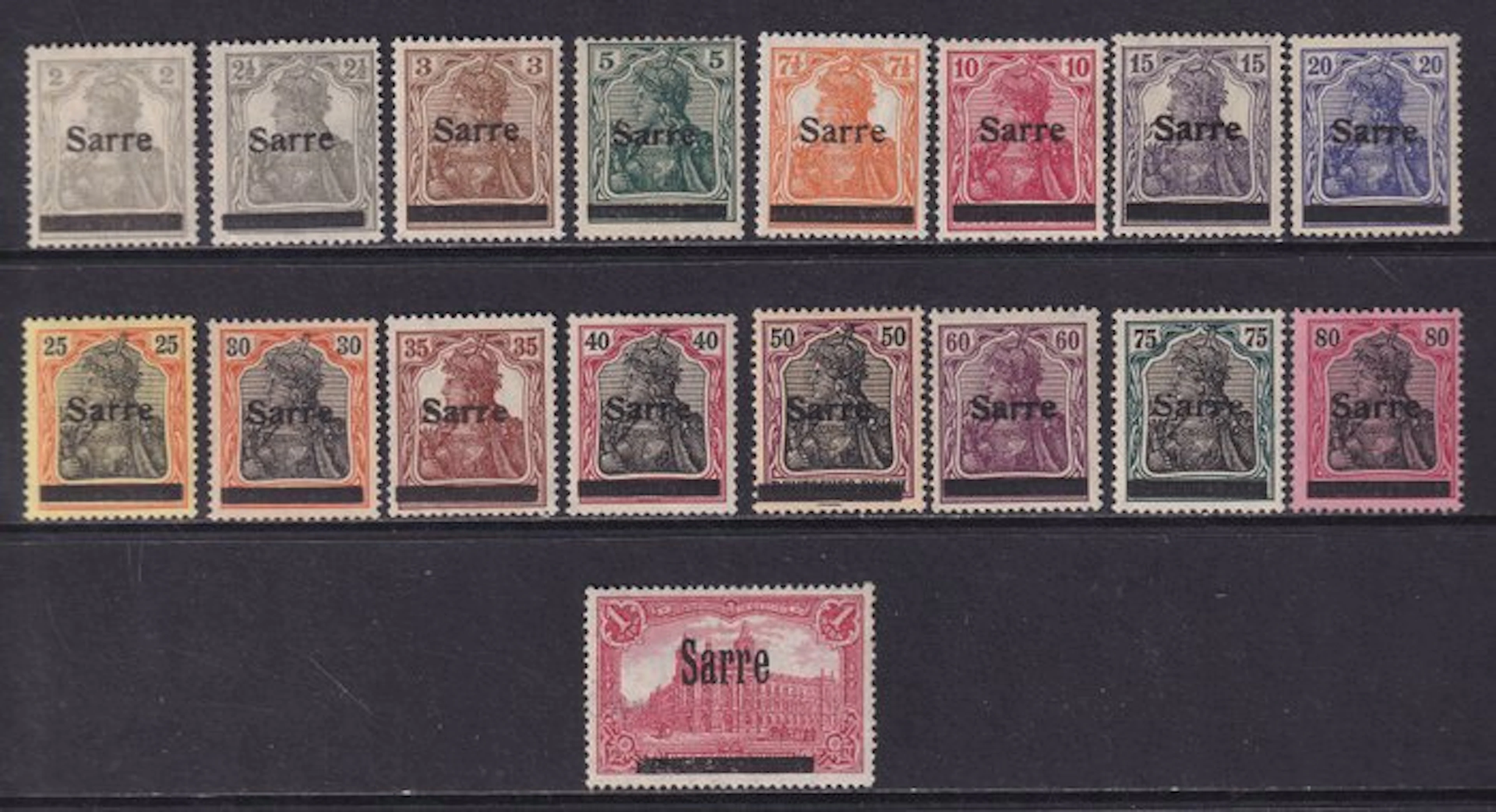 Territory of the Saar Basin 1920 - Overprint issues. - Michel:1/17