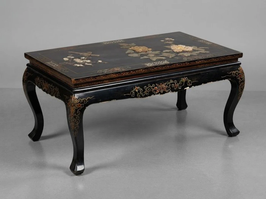 Coffee table - Wood, Stone, Lacquer - China - coffee table