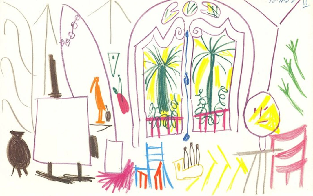 Pablo Picasso (1881-1973) - L'Atelier, 15.11.55.II