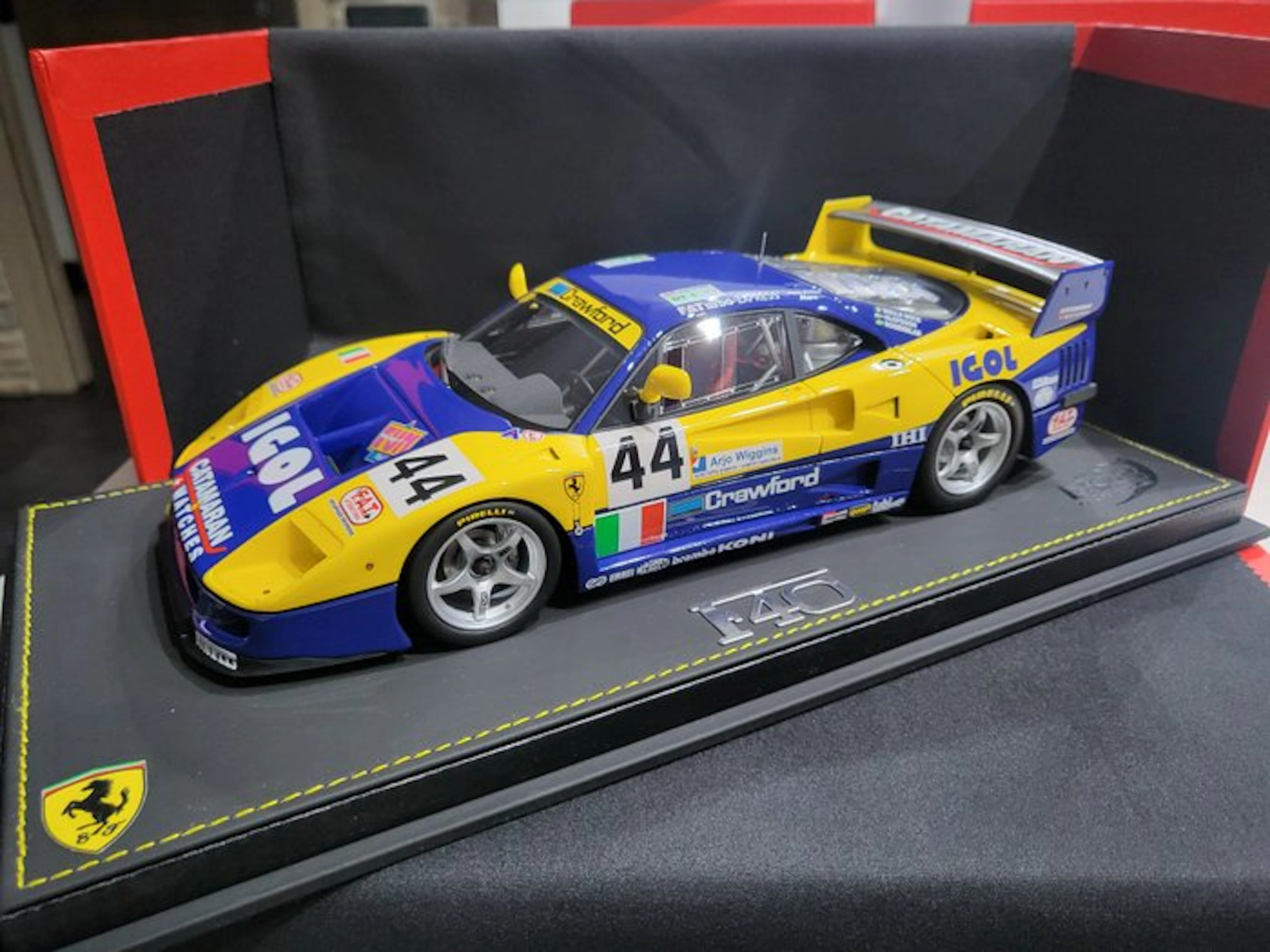 BBR 1:18 - Model sports car - Ferrari F40 LM Team Ennea...