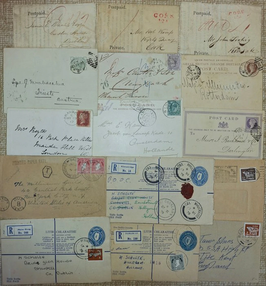 Ireland 1815/1978 - Collection of letters and other items sent in Ireland
